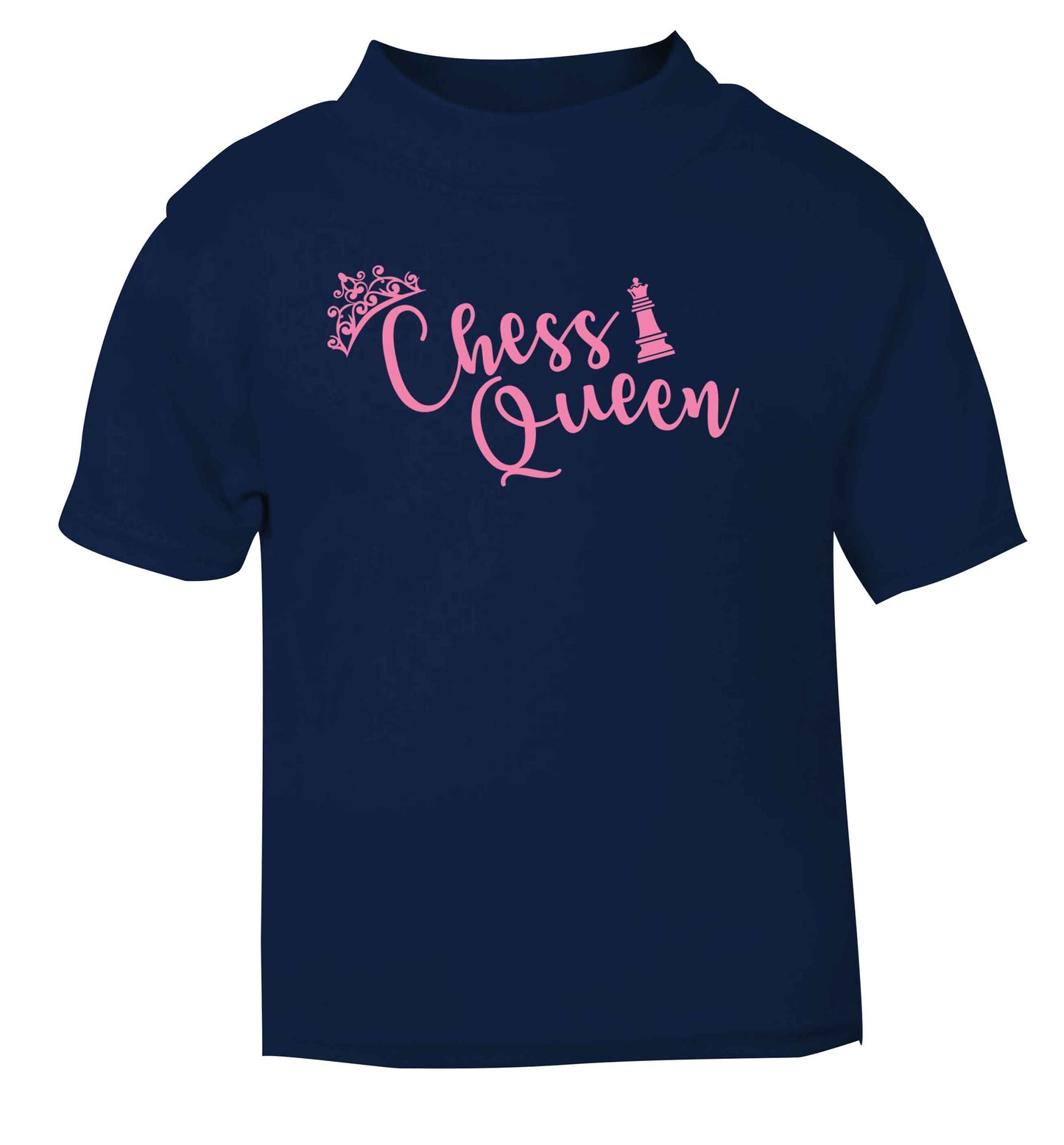 Pink chess queen  navy Baby Toddler Tshirt 2 Years