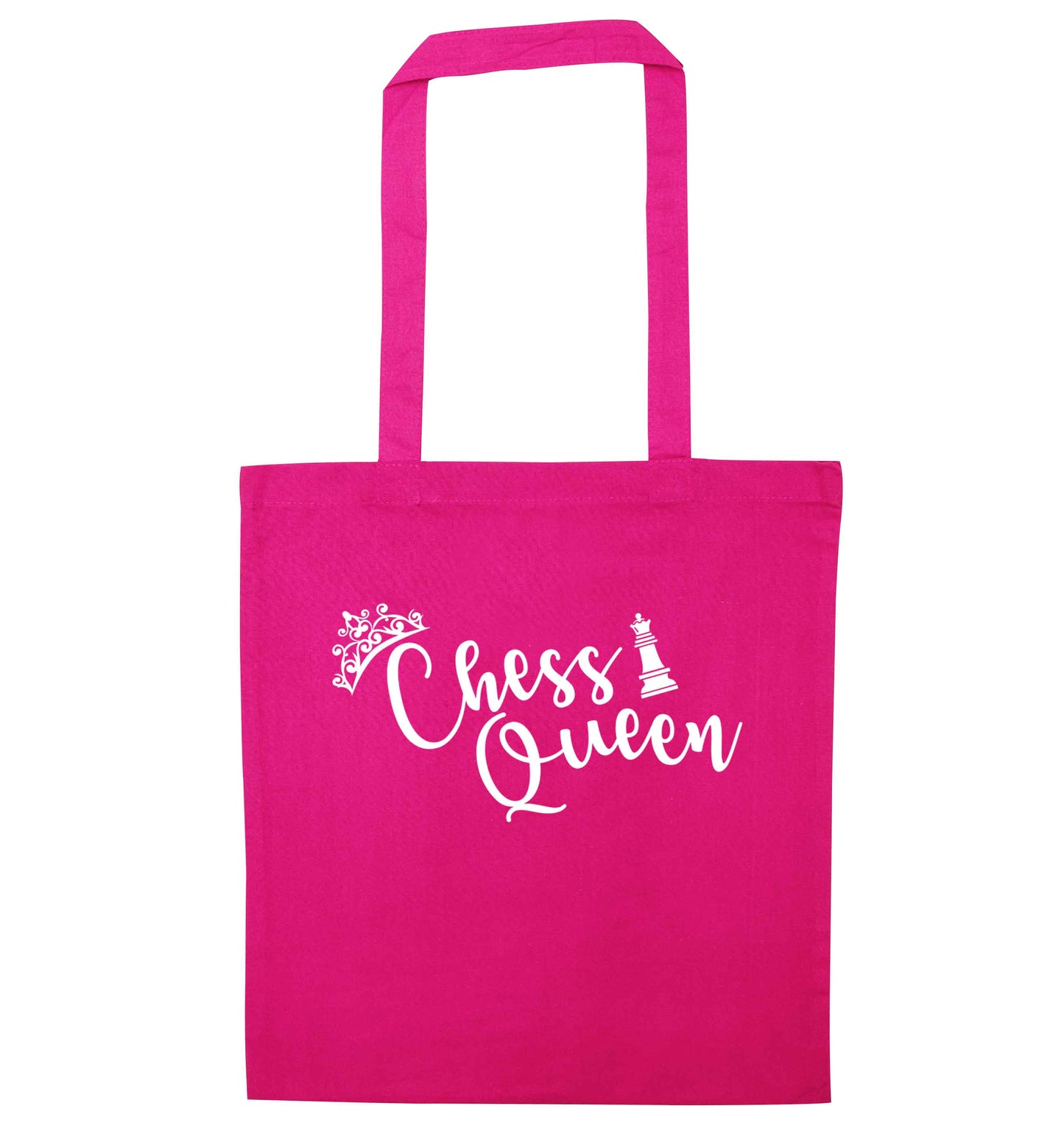 Pink chess queen  pink tote bag