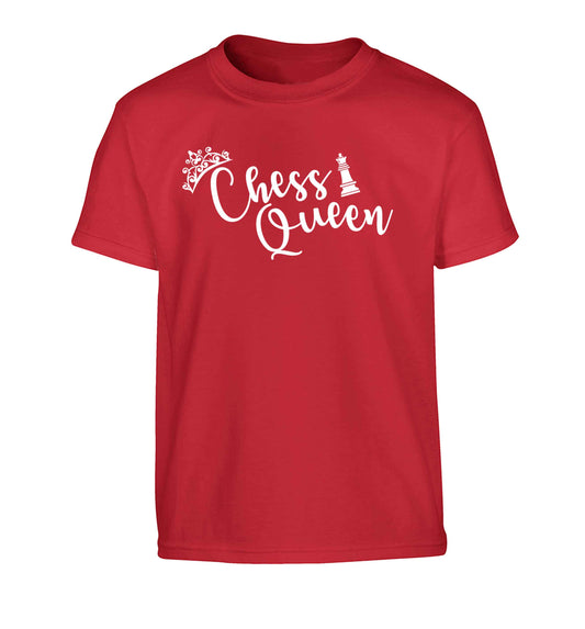 Pink chess queen  Children's red Tshirt 12-13 Years