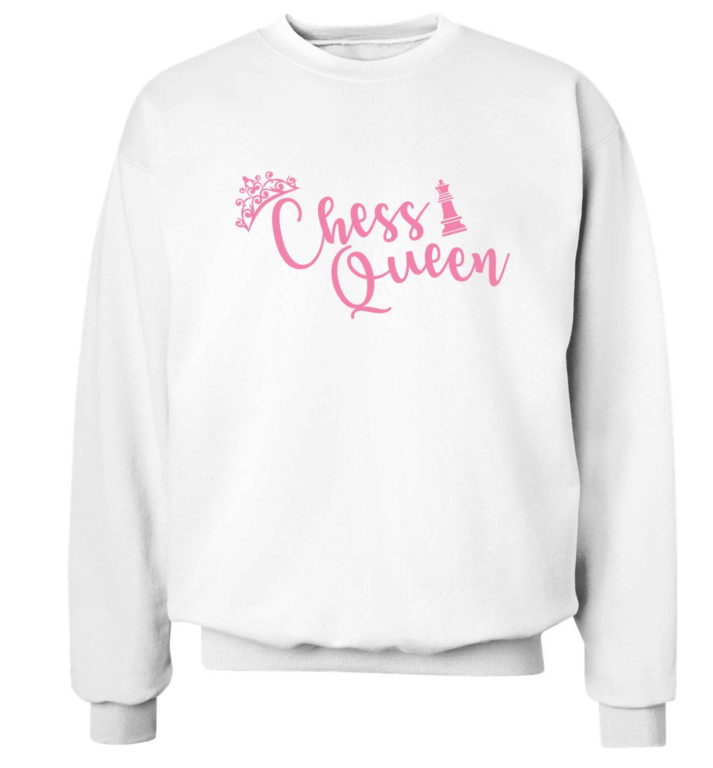 Pink chess queen  Adult's unisex white Sweater 2XL