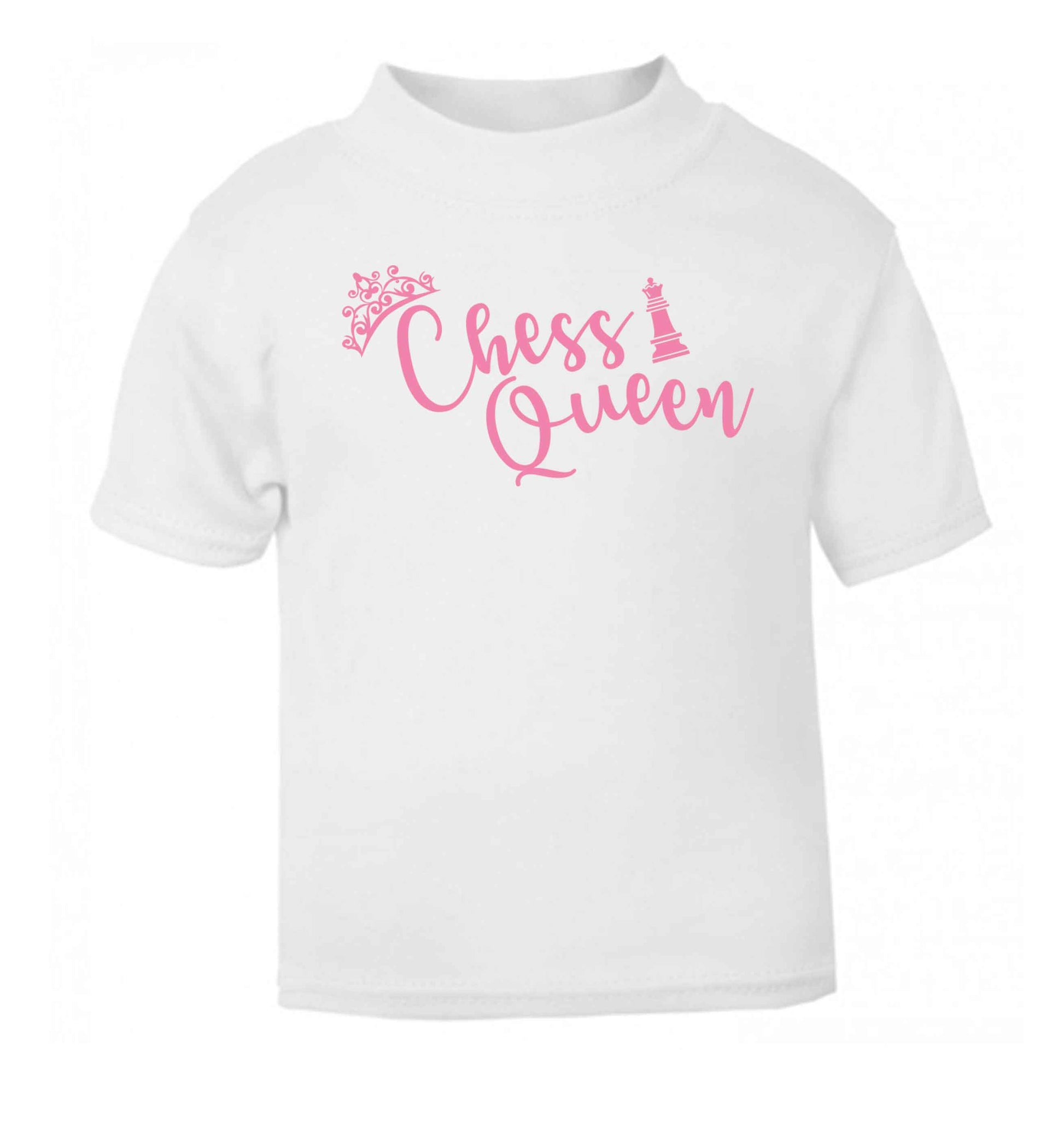 Pink chess queen  white Baby Toddler Tshirt 2 Years