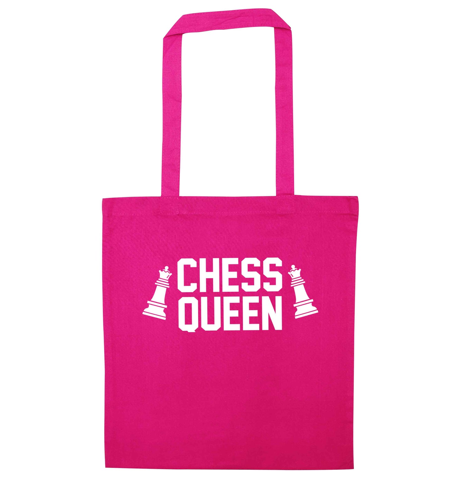 Chess queen pink tote bag