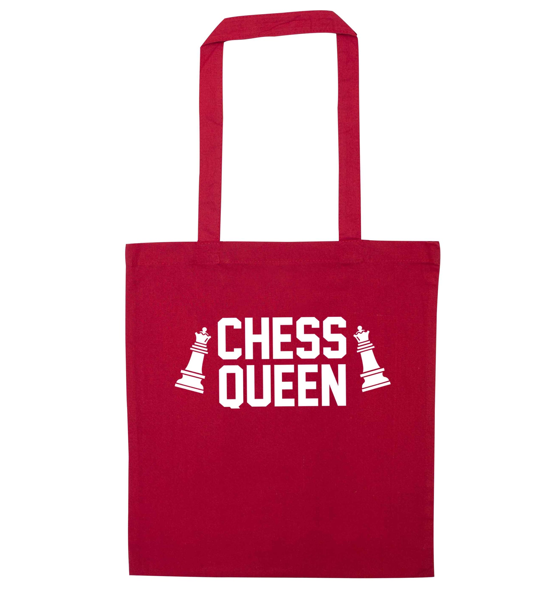 Chess queen red tote bag