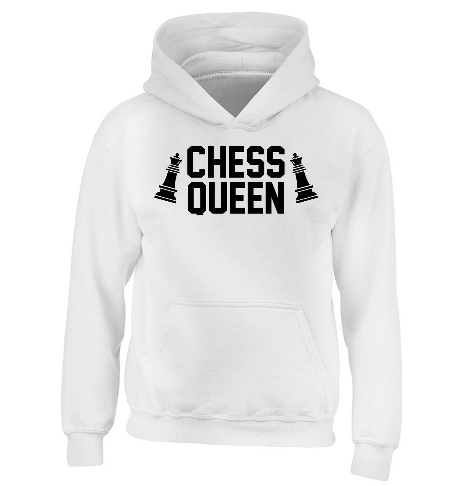 Chess queen children's white hoodie 12-13 Years