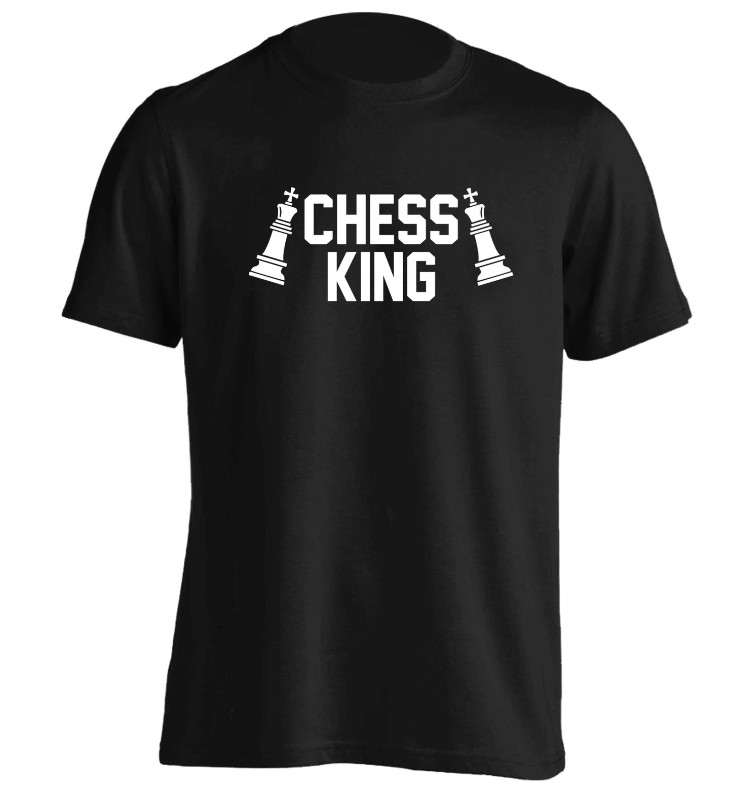 Chess king adults unisex black Tshirt 2XL