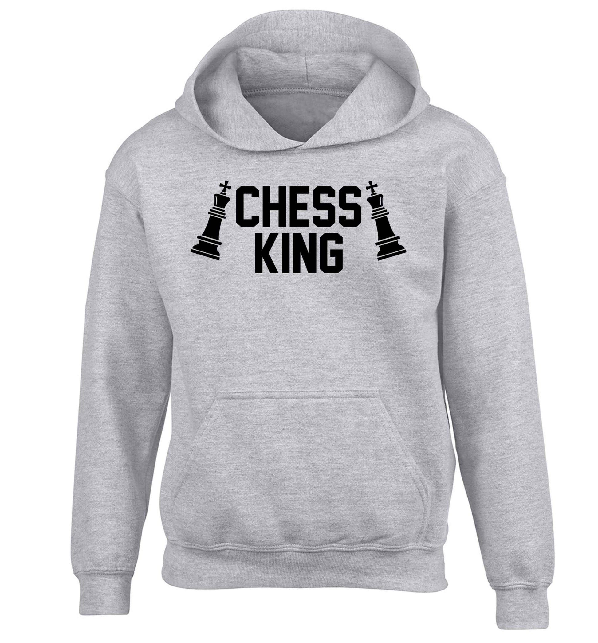 Chess king children's grey hoodie 12-13 Years