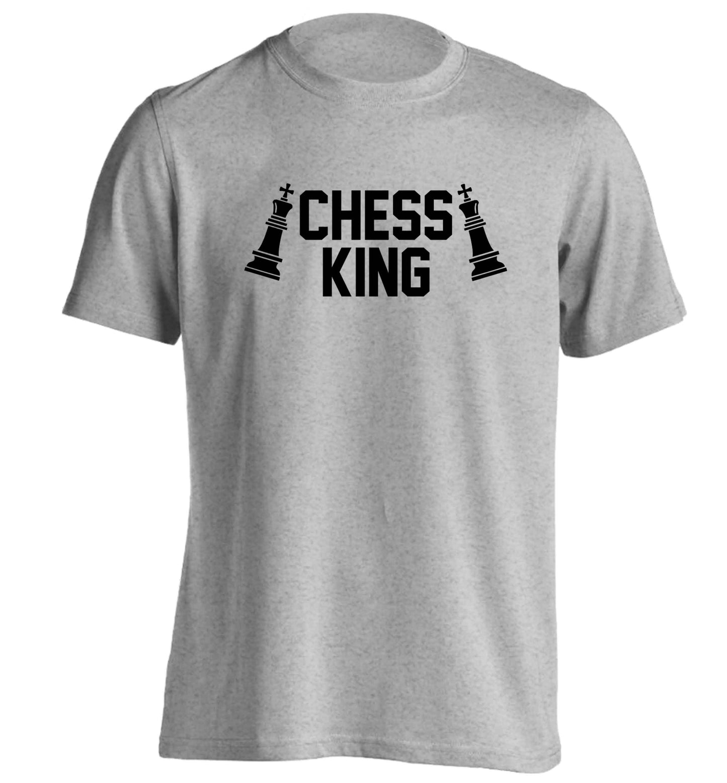 Chess king adults unisex grey Tshirt 2XL