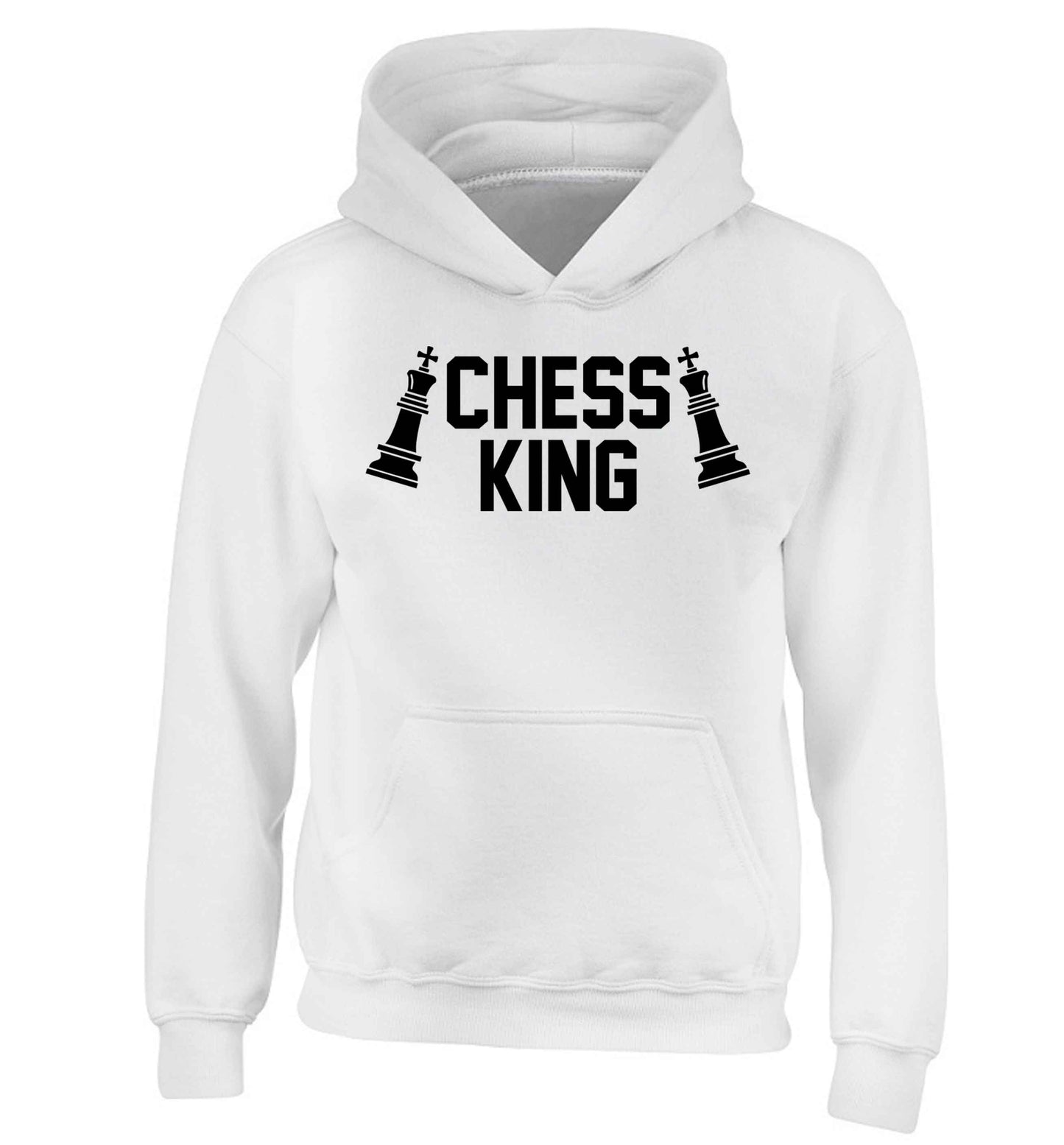 Chess king children's white hoodie 12-13 Years
