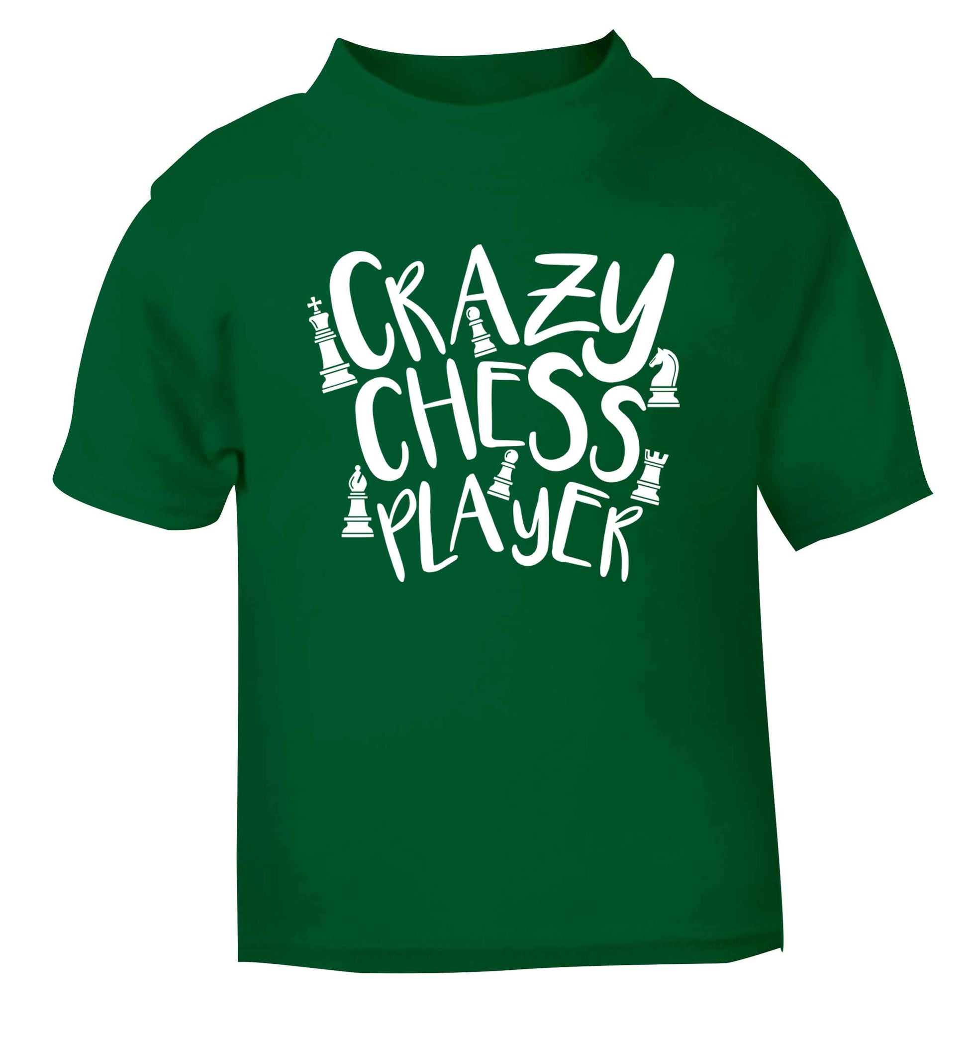 Crazy chess player green Baby Toddler Tshirt 2 Years