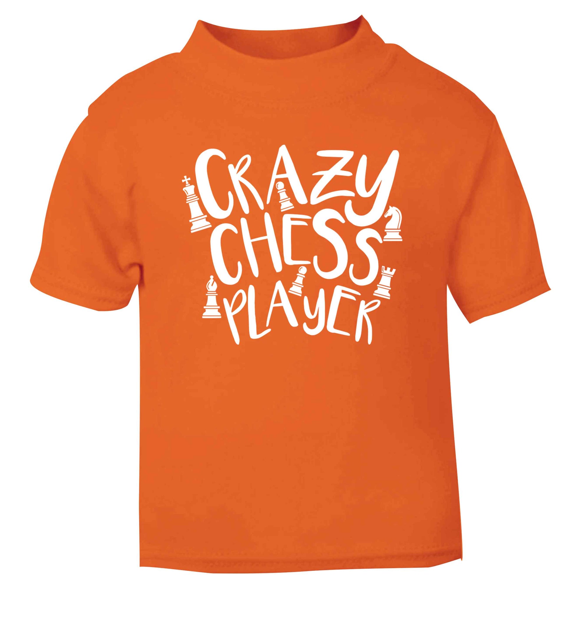 Crazy chess player orange Baby Toddler Tshirt 2 Years