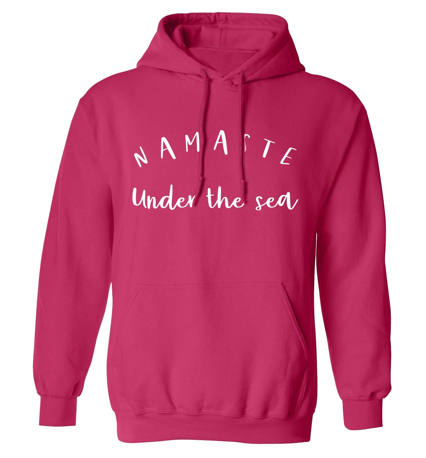 Namaste under the water adults unisex pink hoodie 2XL