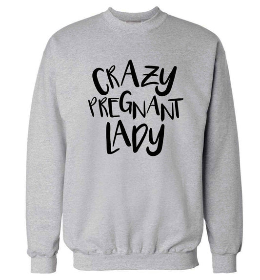 Crazy pregnant lady Adult's unisex grey Sweater 2XL