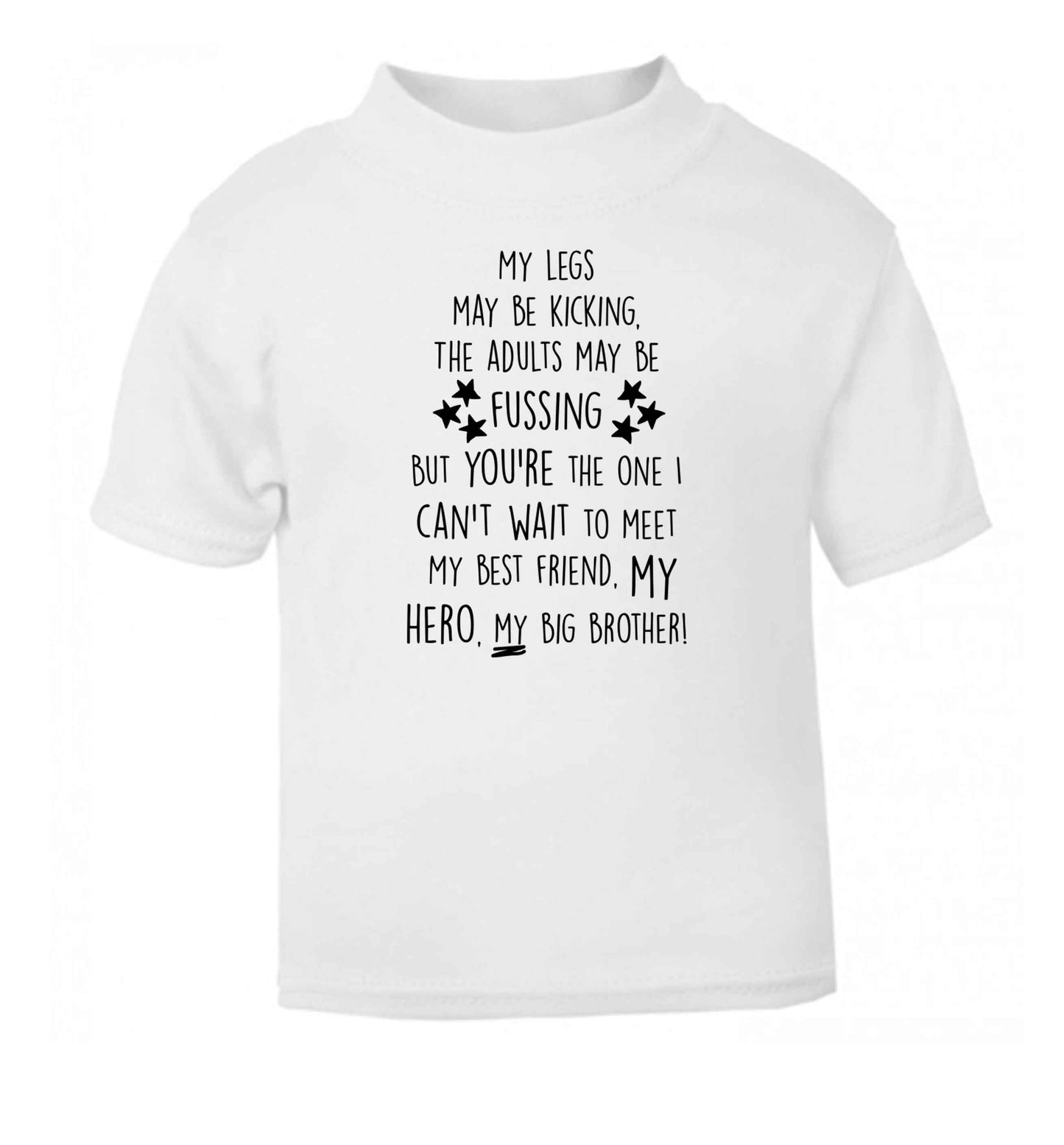 A poem from bump to big brother white Baby Toddler Tshirt 2 Years
