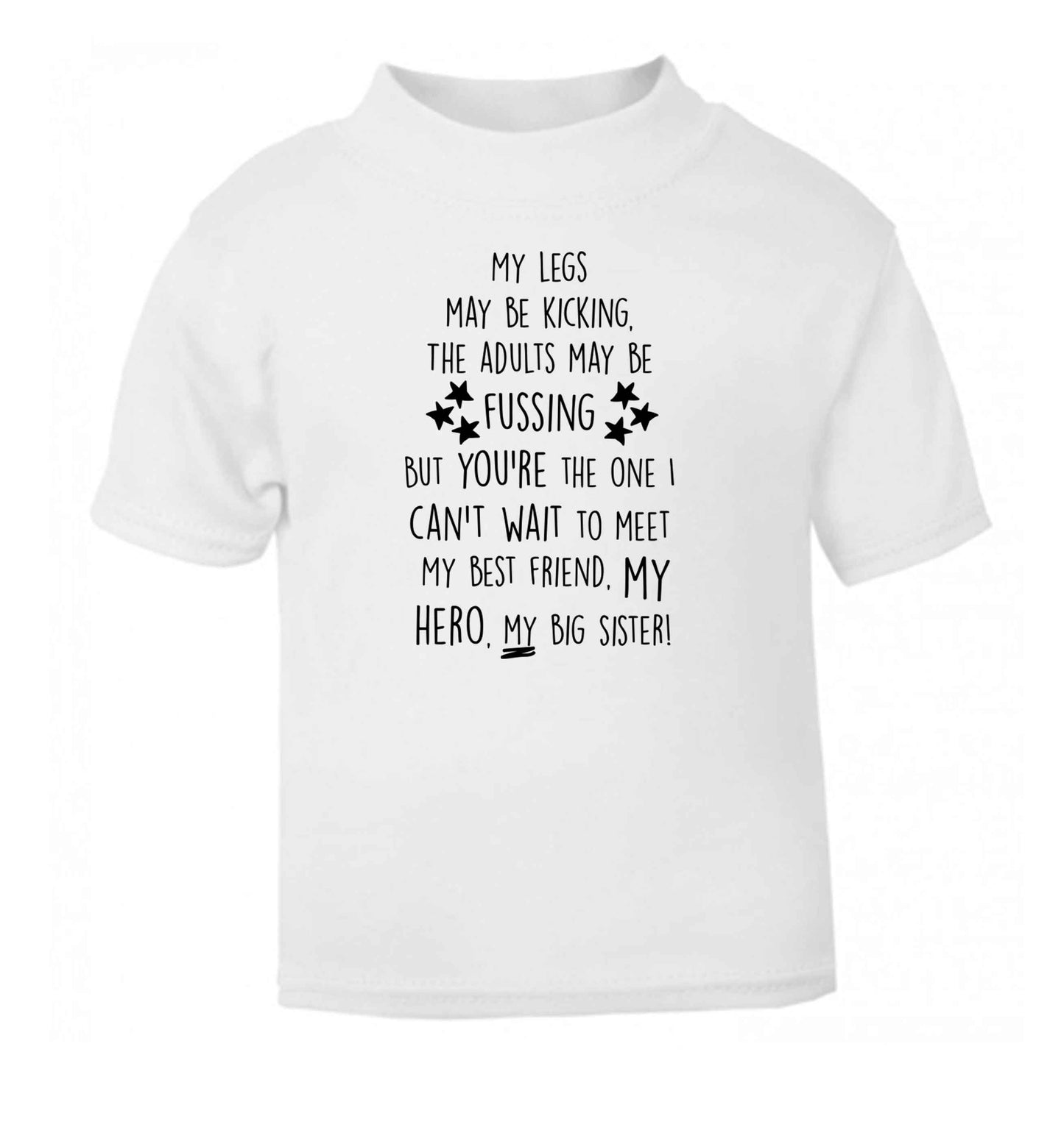 A poem from bump to big sister white Baby Toddler Tshirt 2 Years