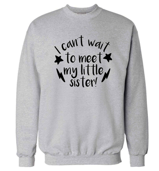 Something special growing inside it's my little sister I can't wait to say hi! Adult's unisex grey Sweater 2XL