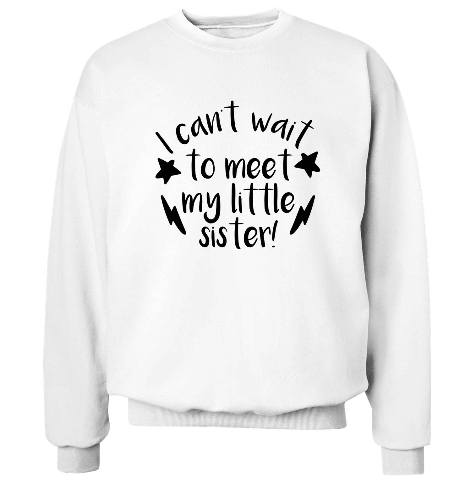 Something special growing inside it's my little sister I can't wait to say hi! Adult's unisex white Sweater 2XL