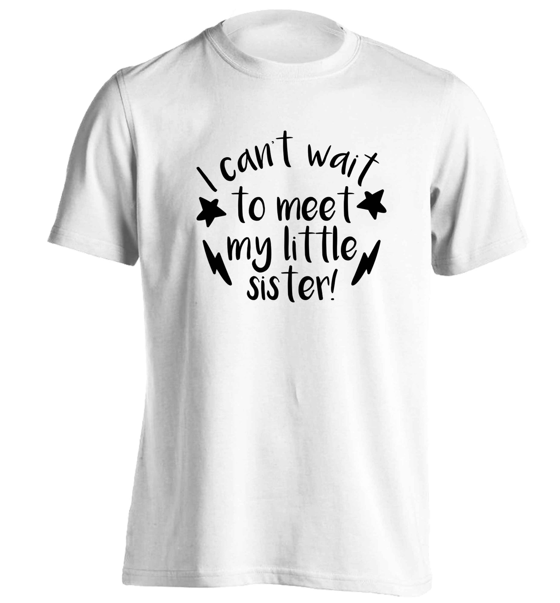 Something special growing inside it's my little sister I can't wait to say hi! adults unisex white Tshirt 2XL