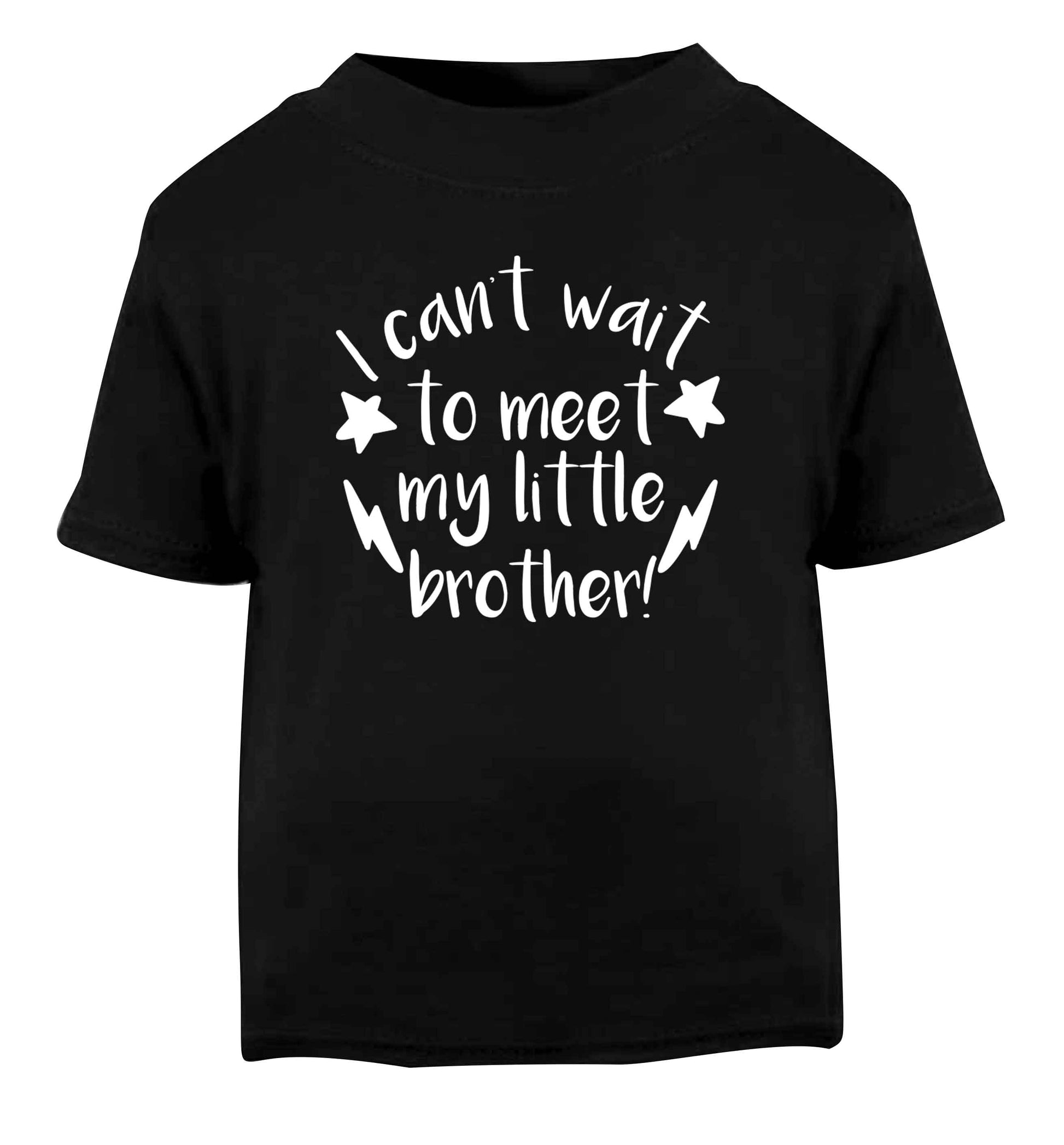 I can't wait to meet my sister! Black Baby Toddler Tshirt 2 years