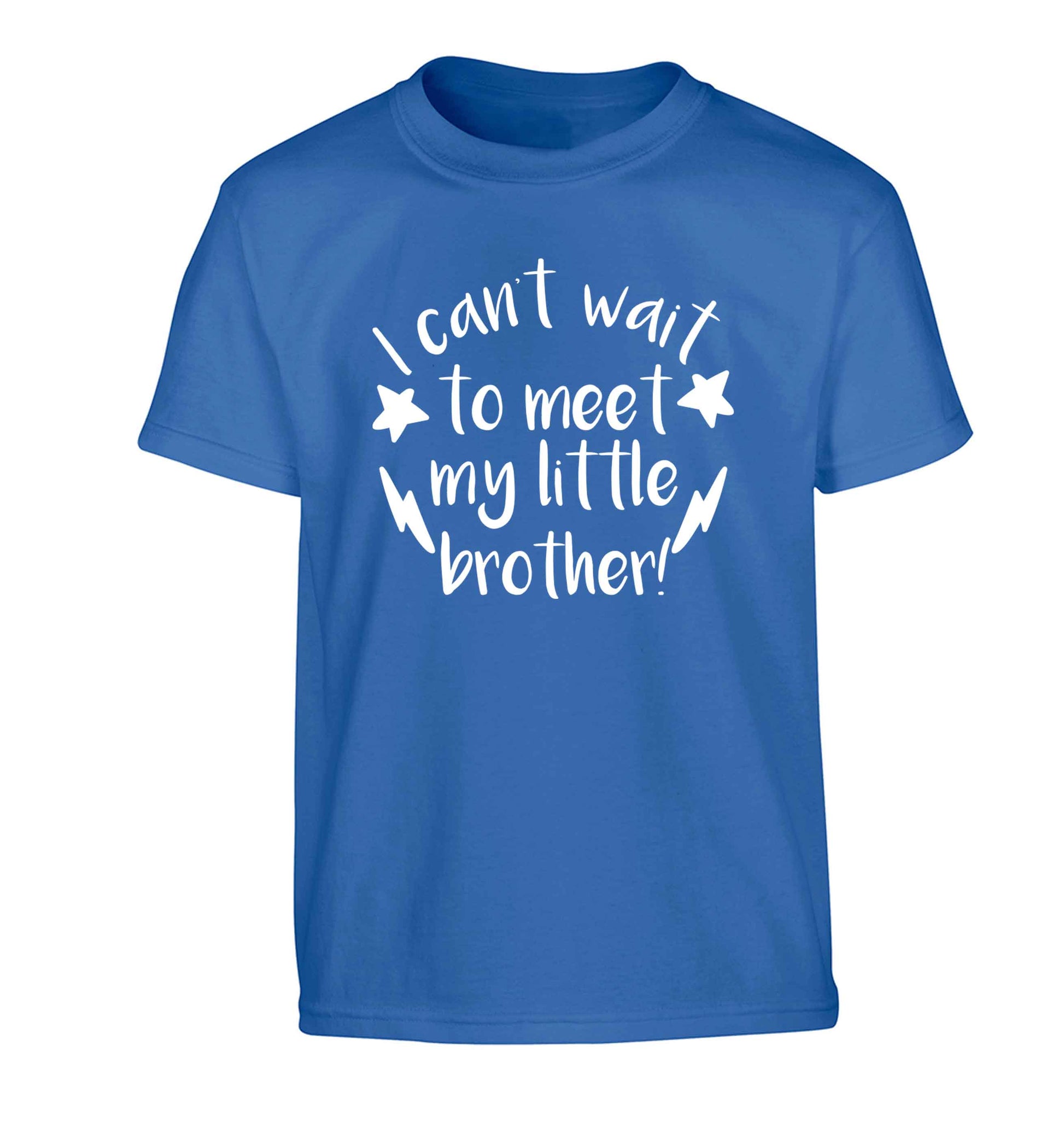 I can't wait to meet my sister! Children's blue Tshirt 12-13 Years