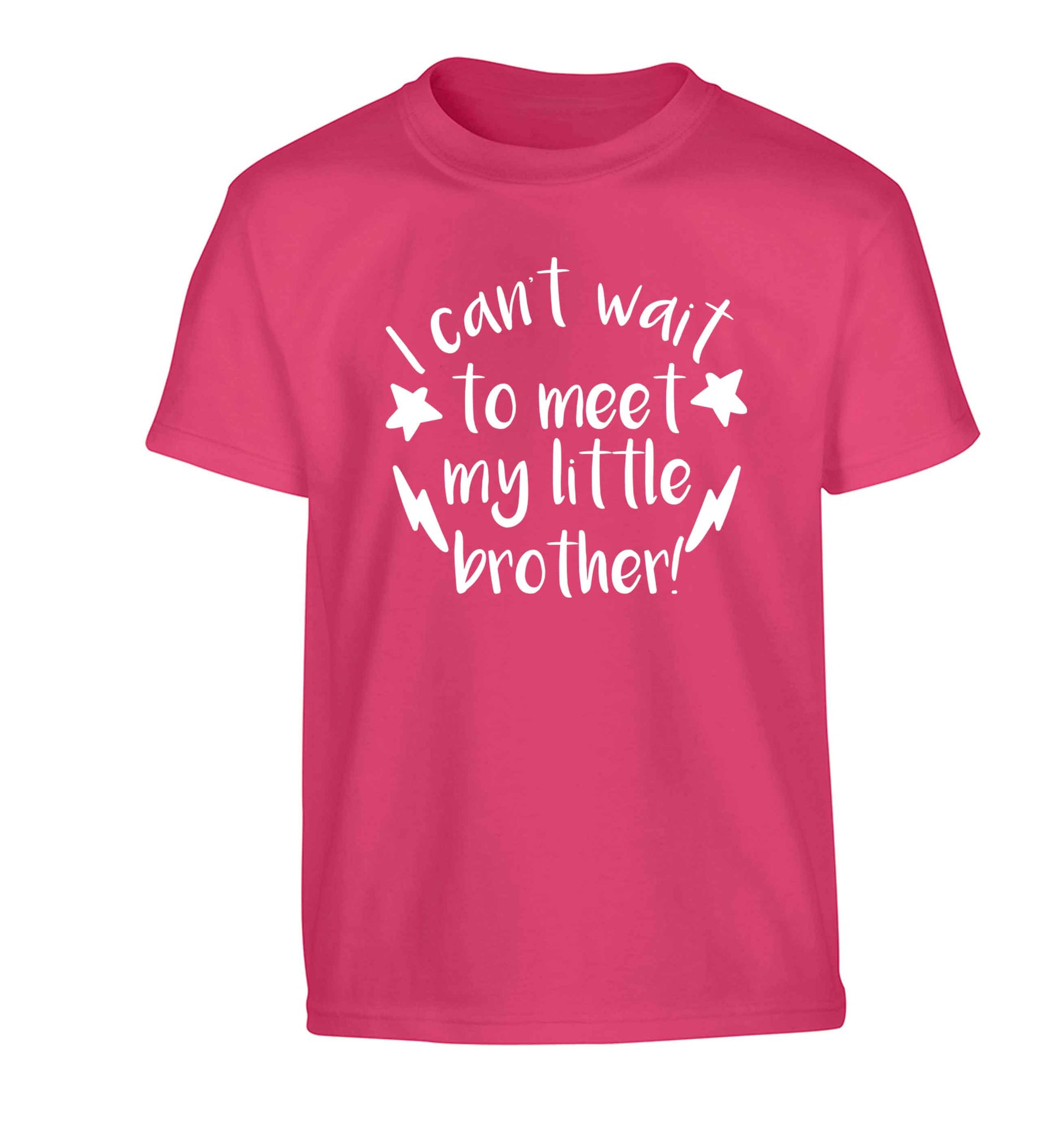I can't wait to meet my sister! Children's pink Tshirt 12-13 Years