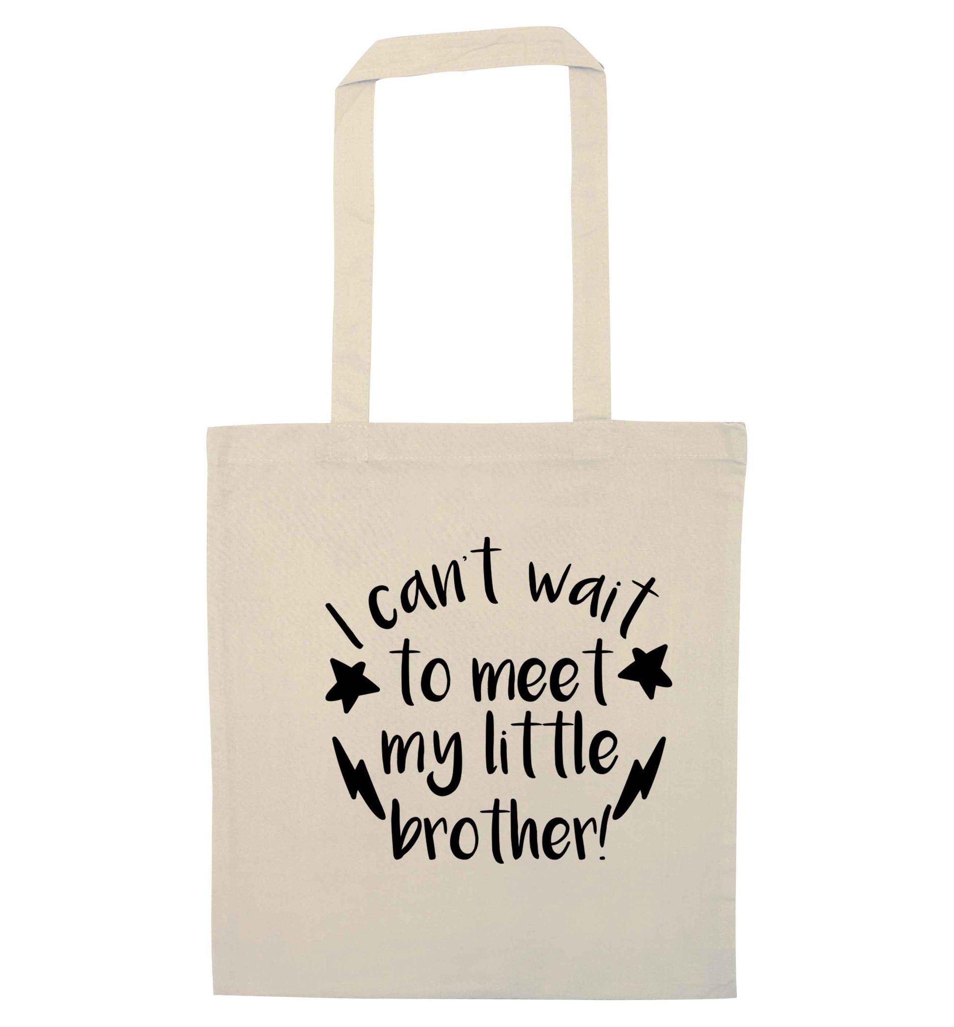 I can't wait to meet my sister! natural tote bag