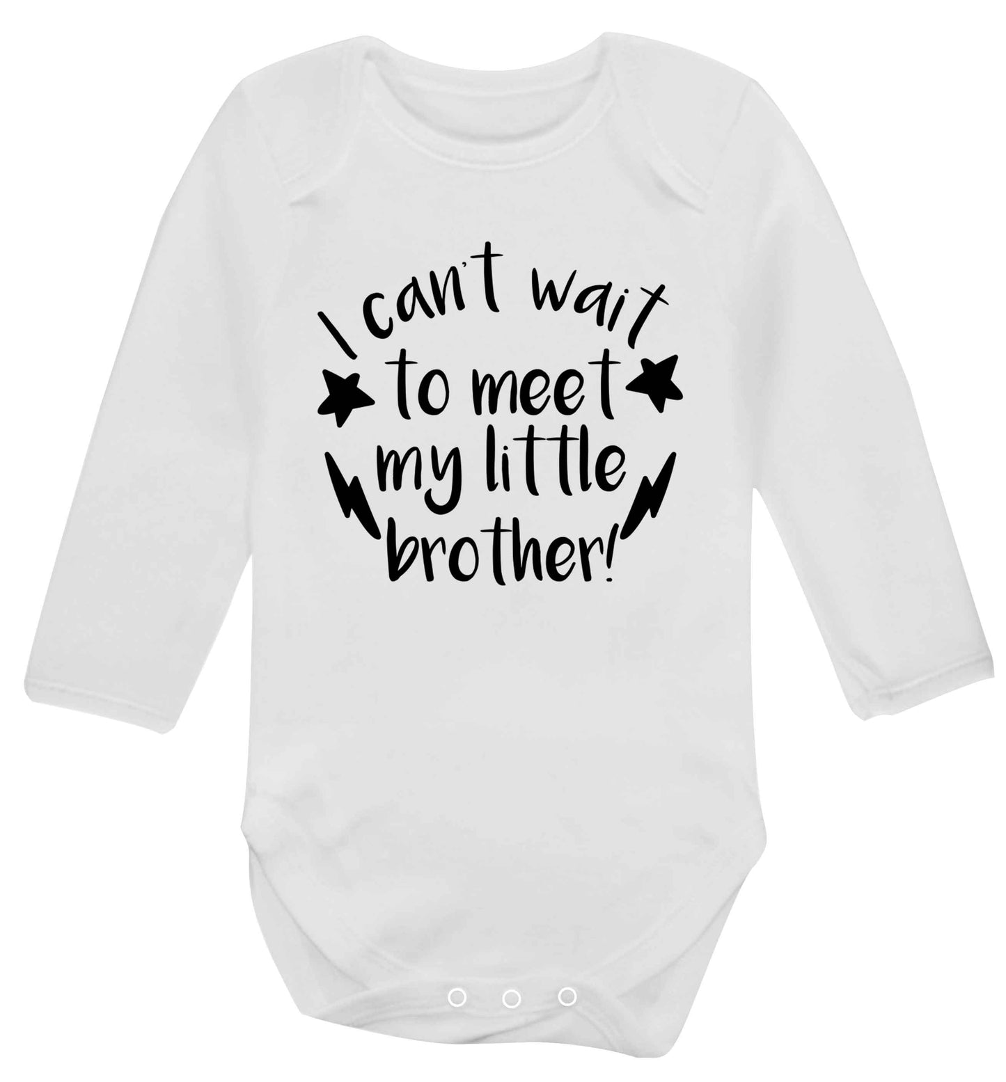I can't wait to meet my sister! Baby Vest long sleeved white 6-12 months