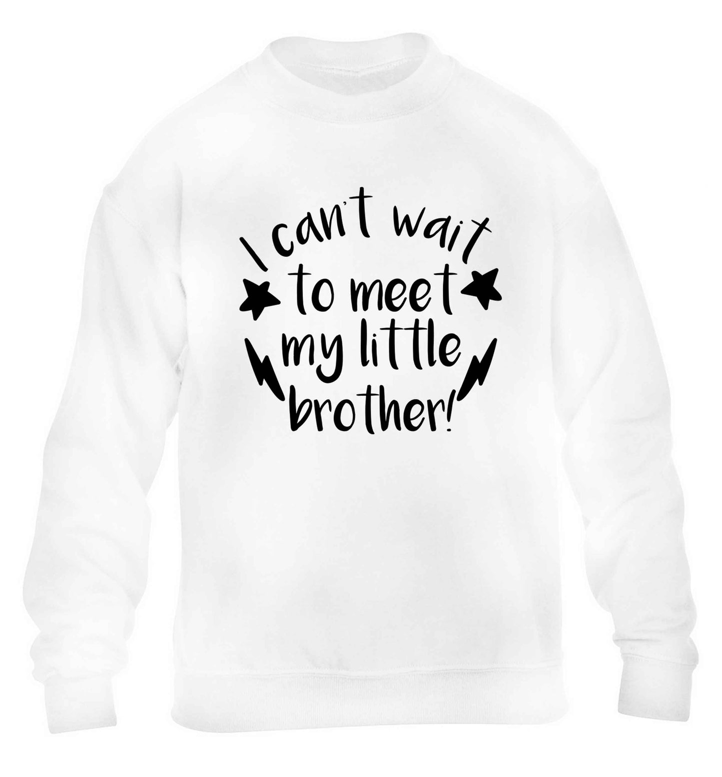 I can't wait to meet my sister! children's white sweater 12-13 Years