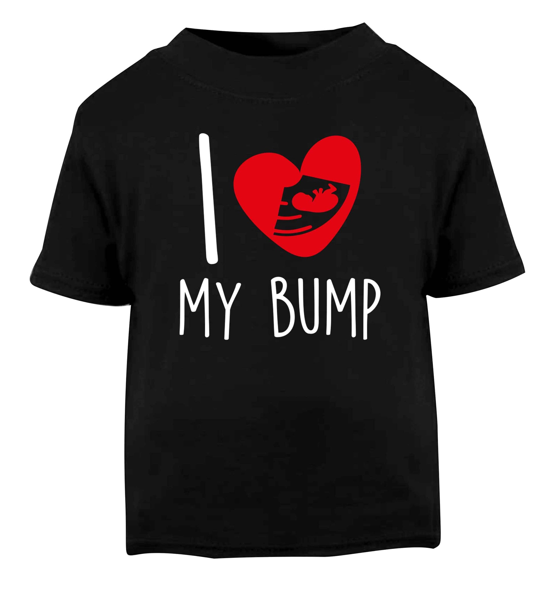 I love my bump Black Baby Toddler Tshirt 2 years