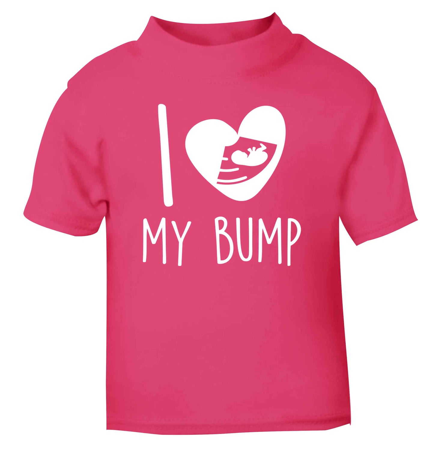 I love my bump pink Baby Toddler Tshirt 2 Years