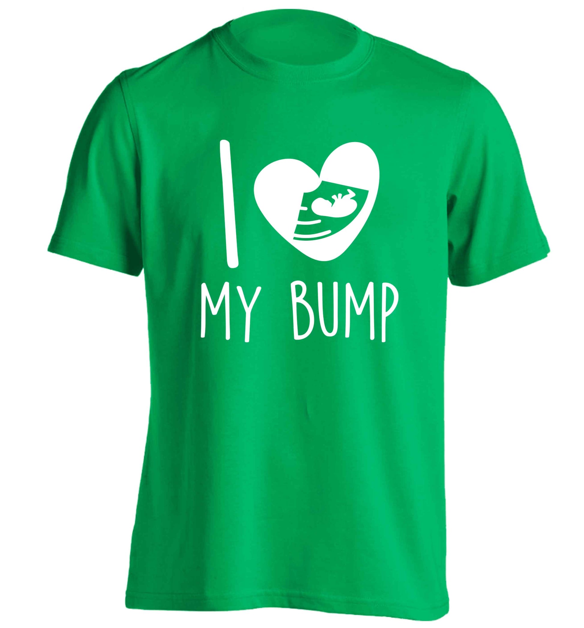 I love my bump adults unisex green Tshirt 2XL