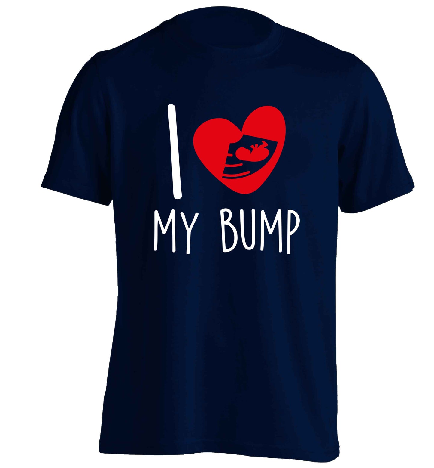 I love my bump adults unisex navy Tshirt 2XL