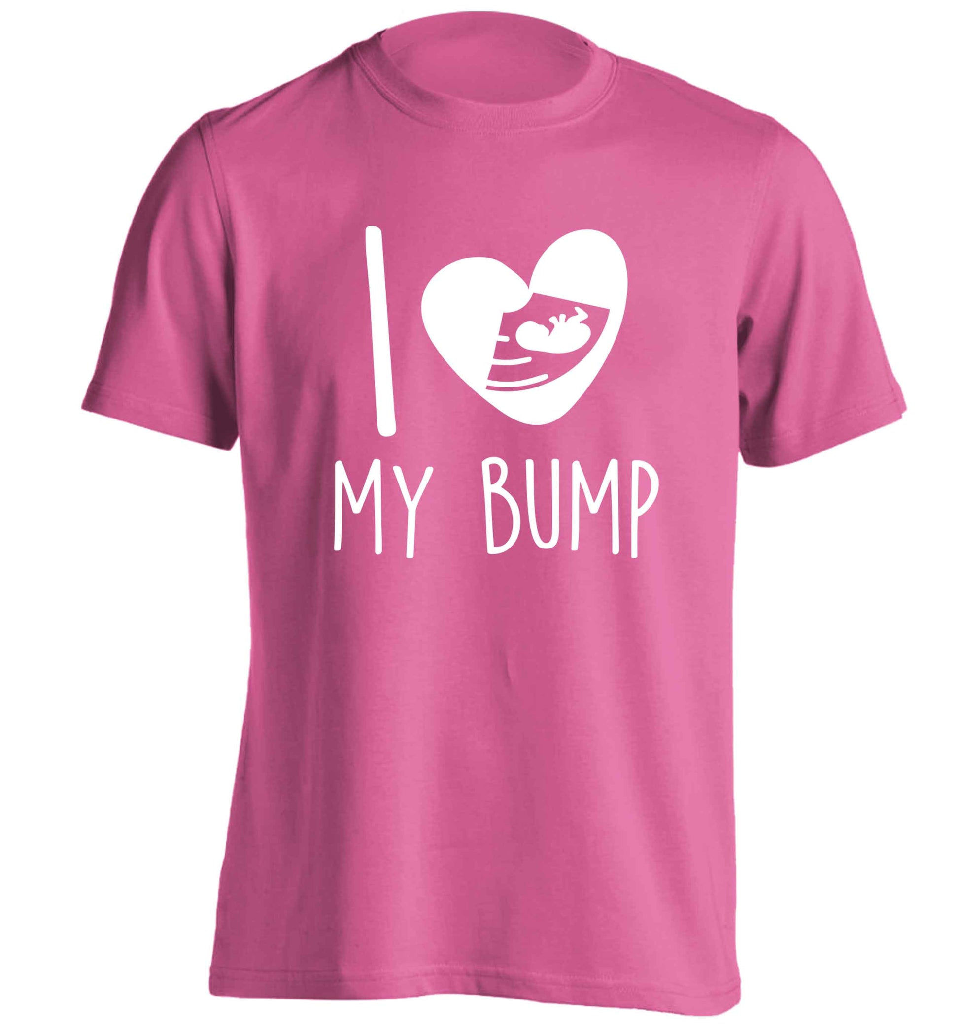 I love my bump adults unisex pink Tshirt 2XL