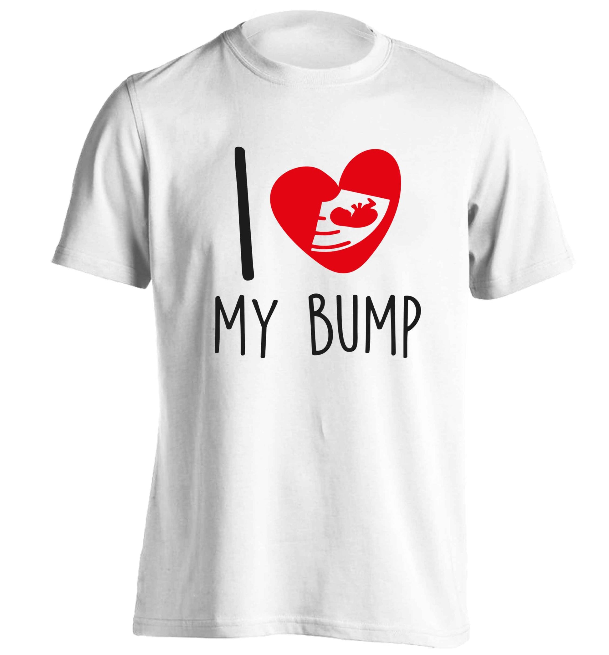 I love my bump adults unisex white Tshirt 2XL