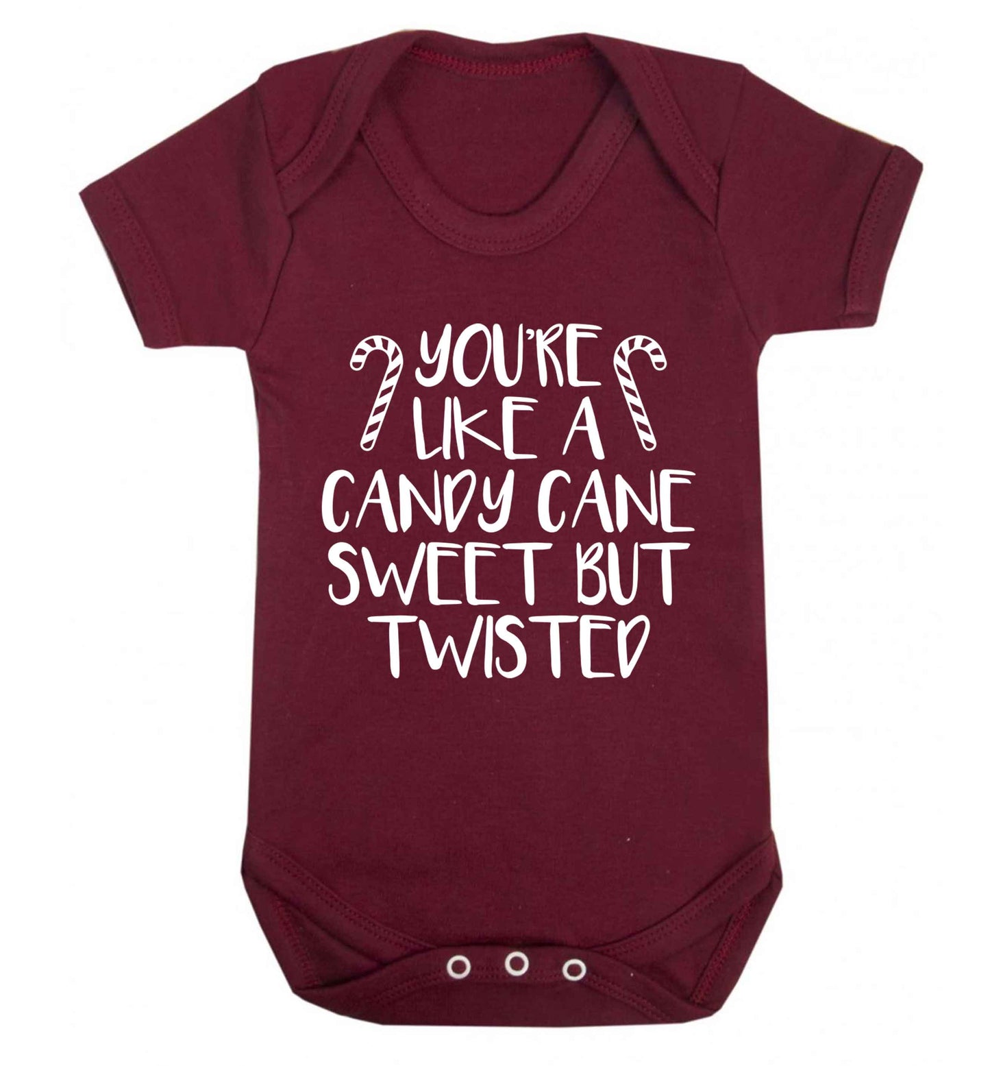 You're like a candy cane sweet but twisted Baby Vest maroon 18-24 months