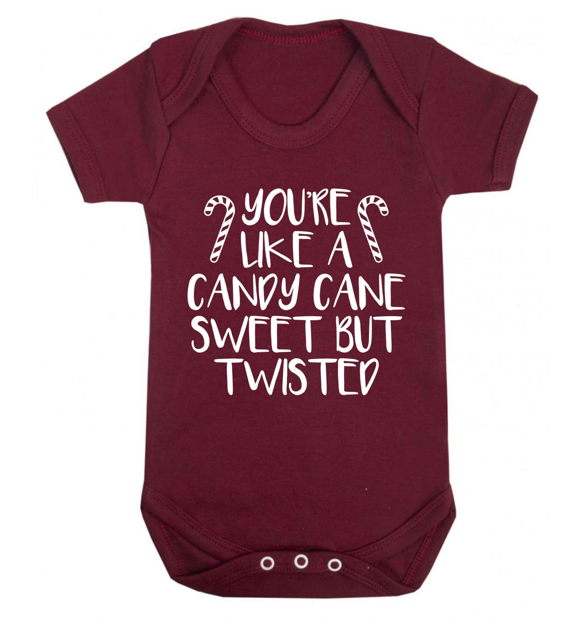You're like a candy cane sweet but twisted Baby Vest maroon 18-24 months