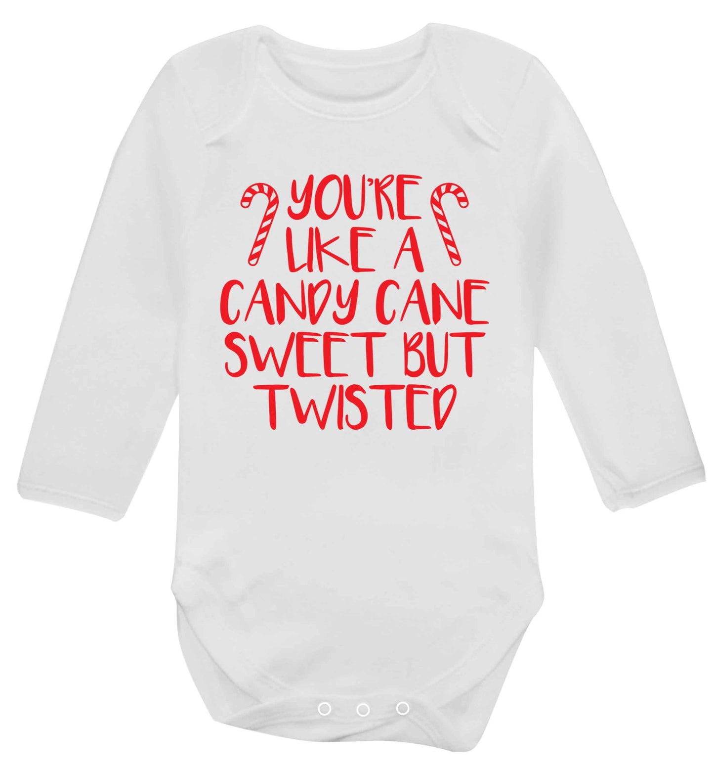 You're like a candy cane sweet but twisted Baby Vest long sleeved white 6-12 months