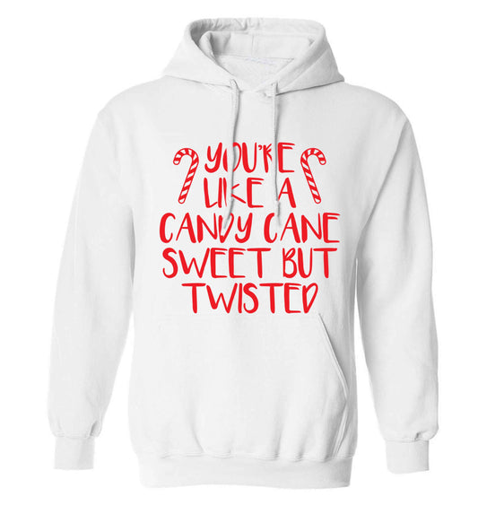 You're like a candy cane sweet but twisted adults unisex white hoodie 2XL