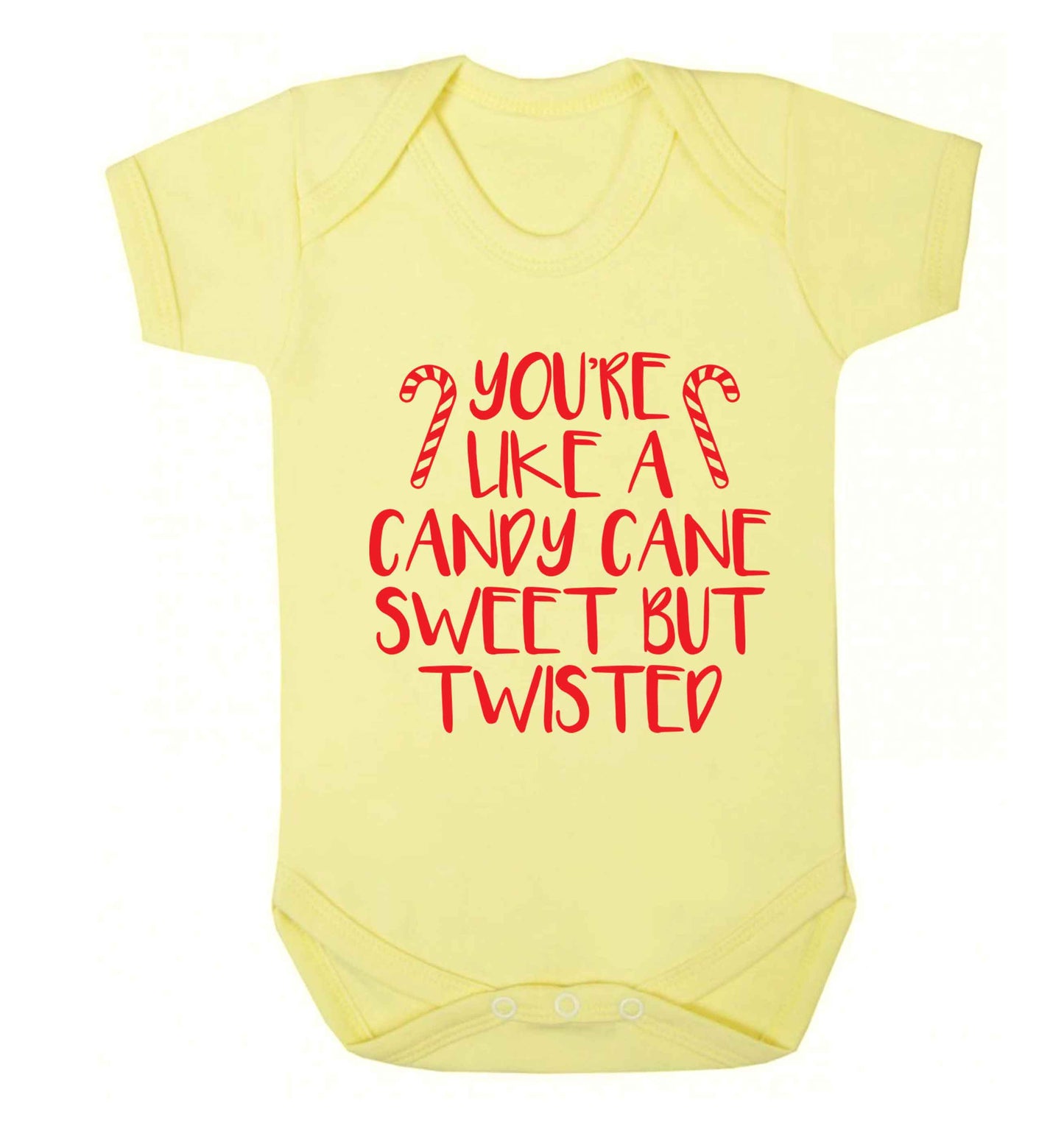 You're like a candy cane sweet but twisted Baby Vest pale yellow 18-24 months