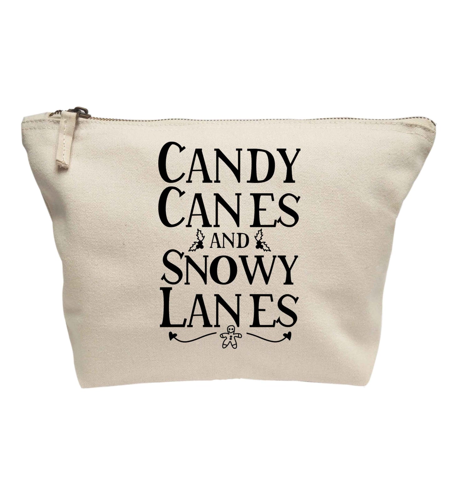 Candy canes and snowy lanes | makeup / wash bag