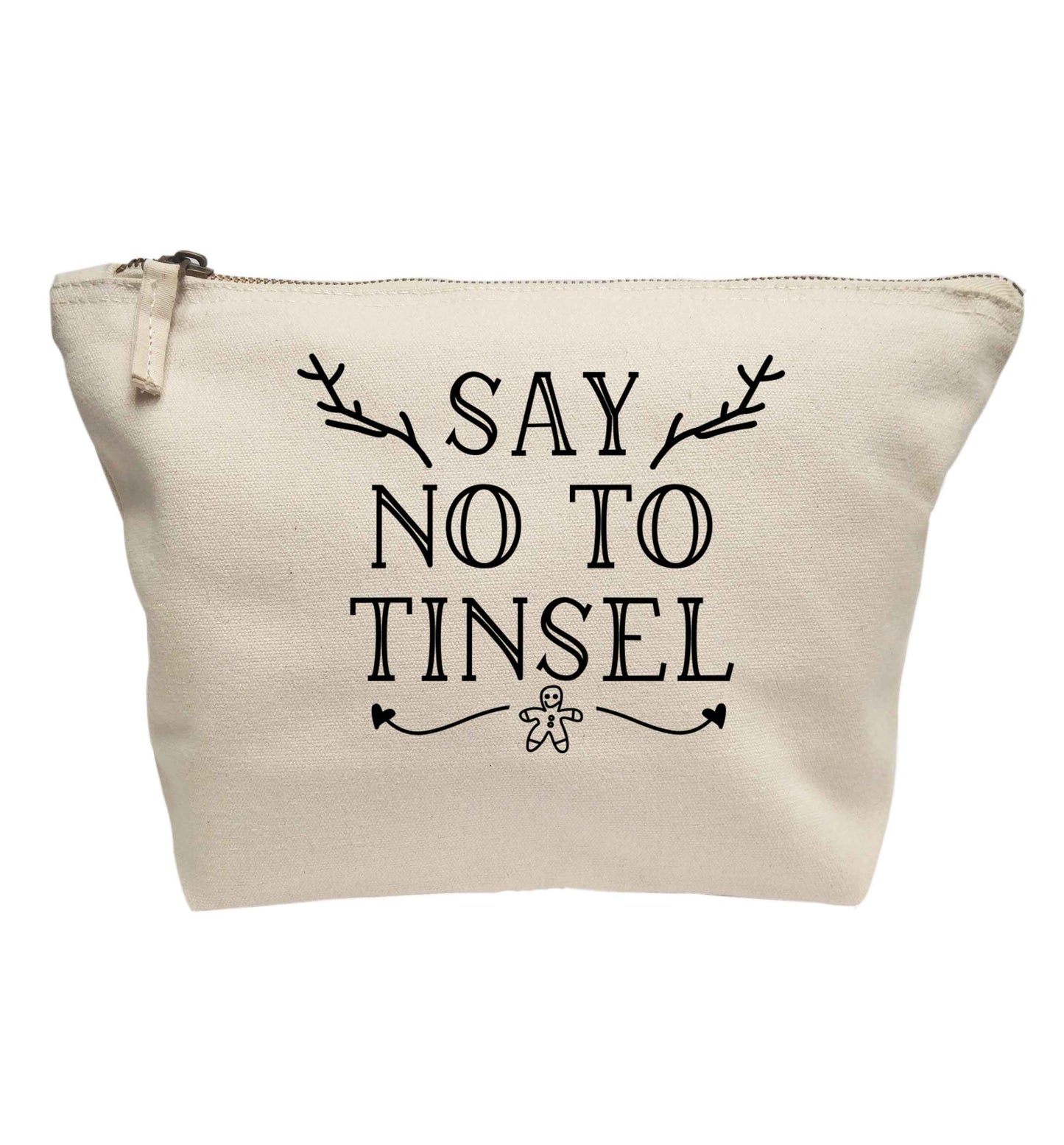 Say no to tinsel | makeup / wash bag