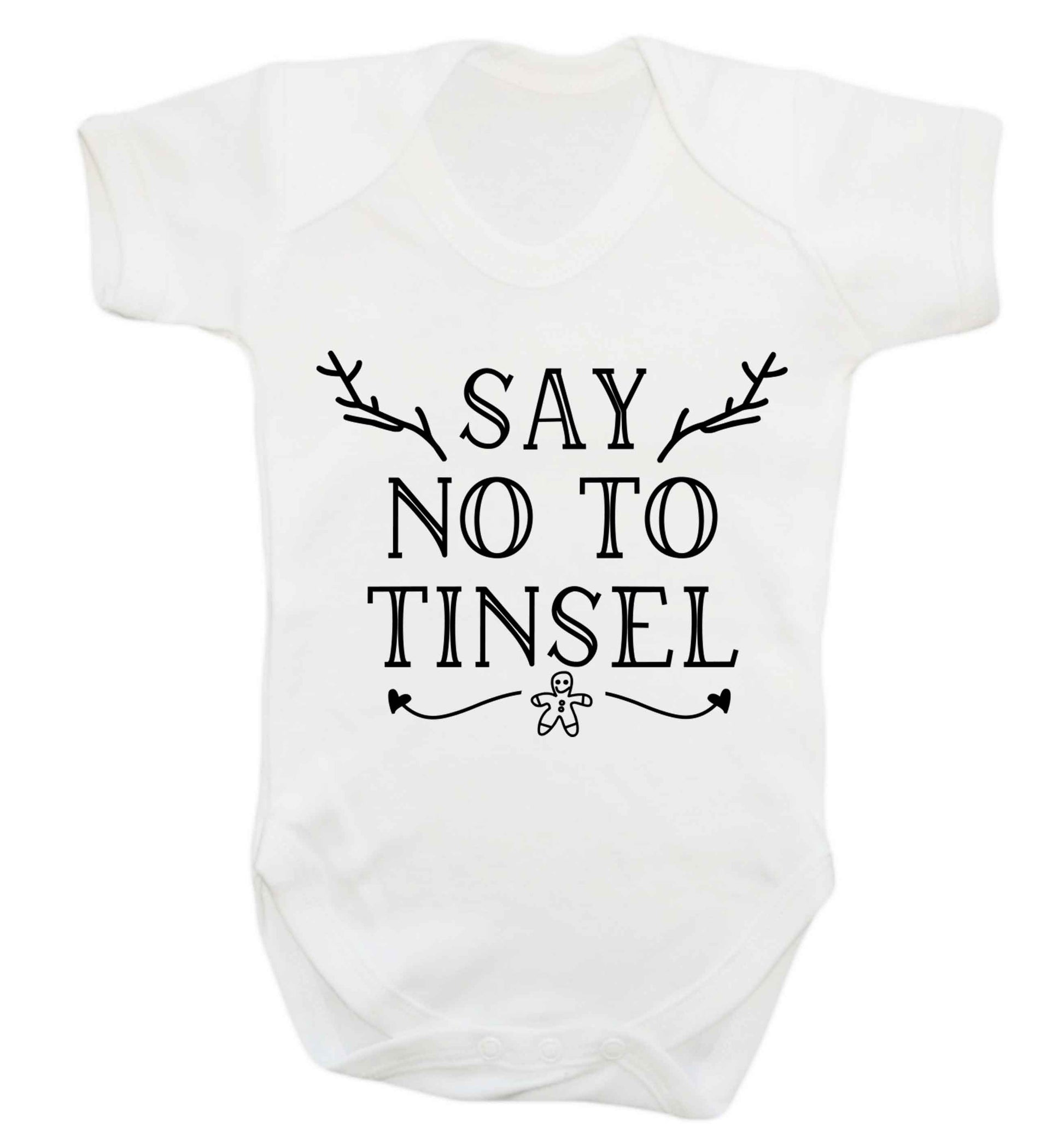 Say no to tinsel Baby Vest white 18-24 months