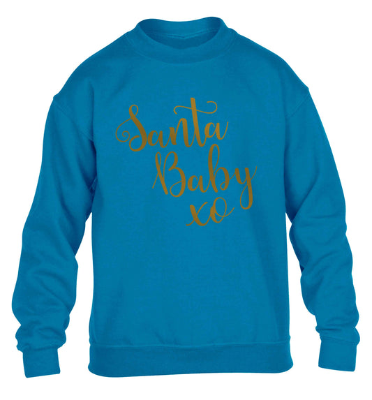 Santa baby children's blue sweater 12-13 Years
