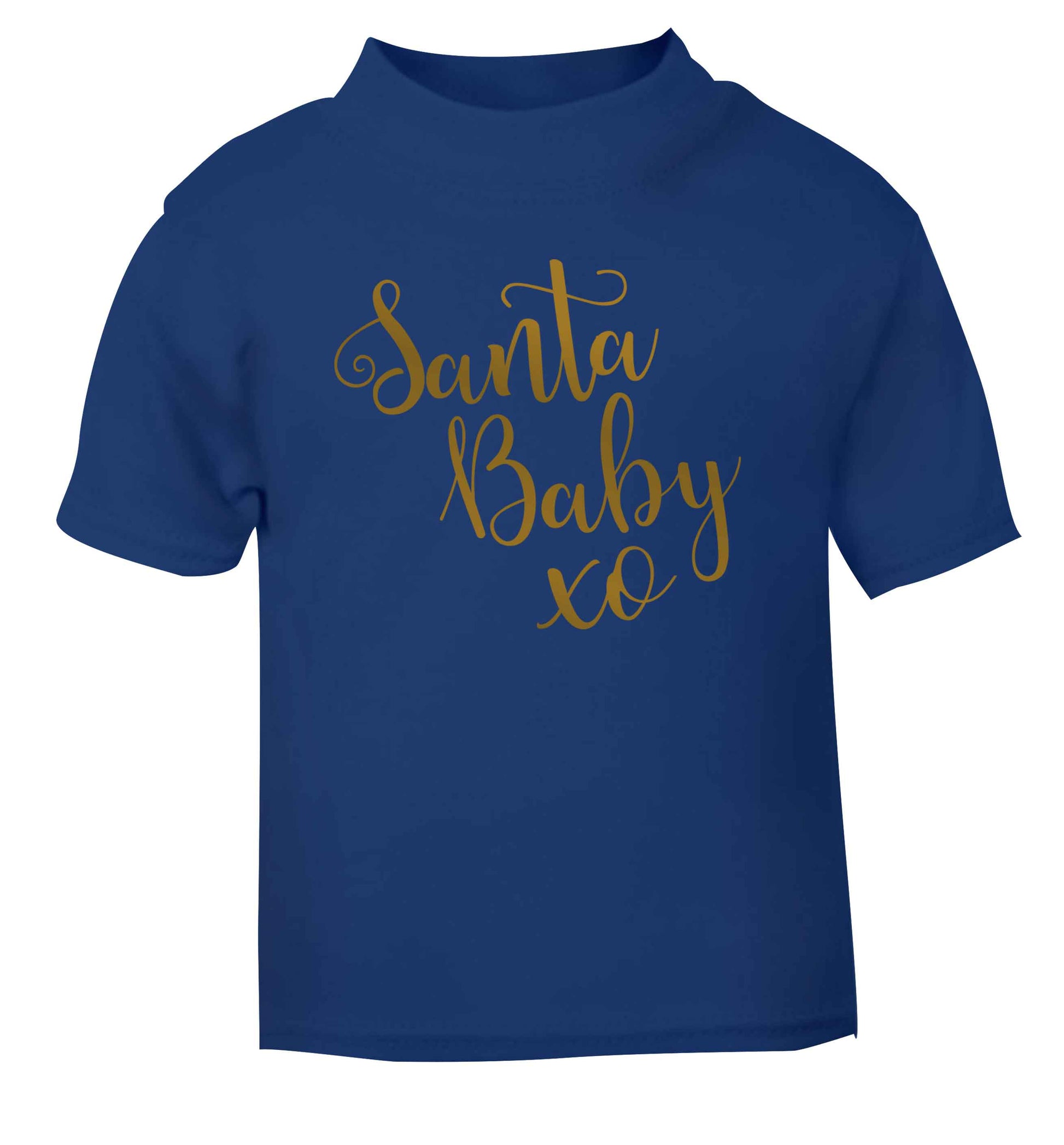 Santa baby blue Baby Toddler Tshirt 2 Years