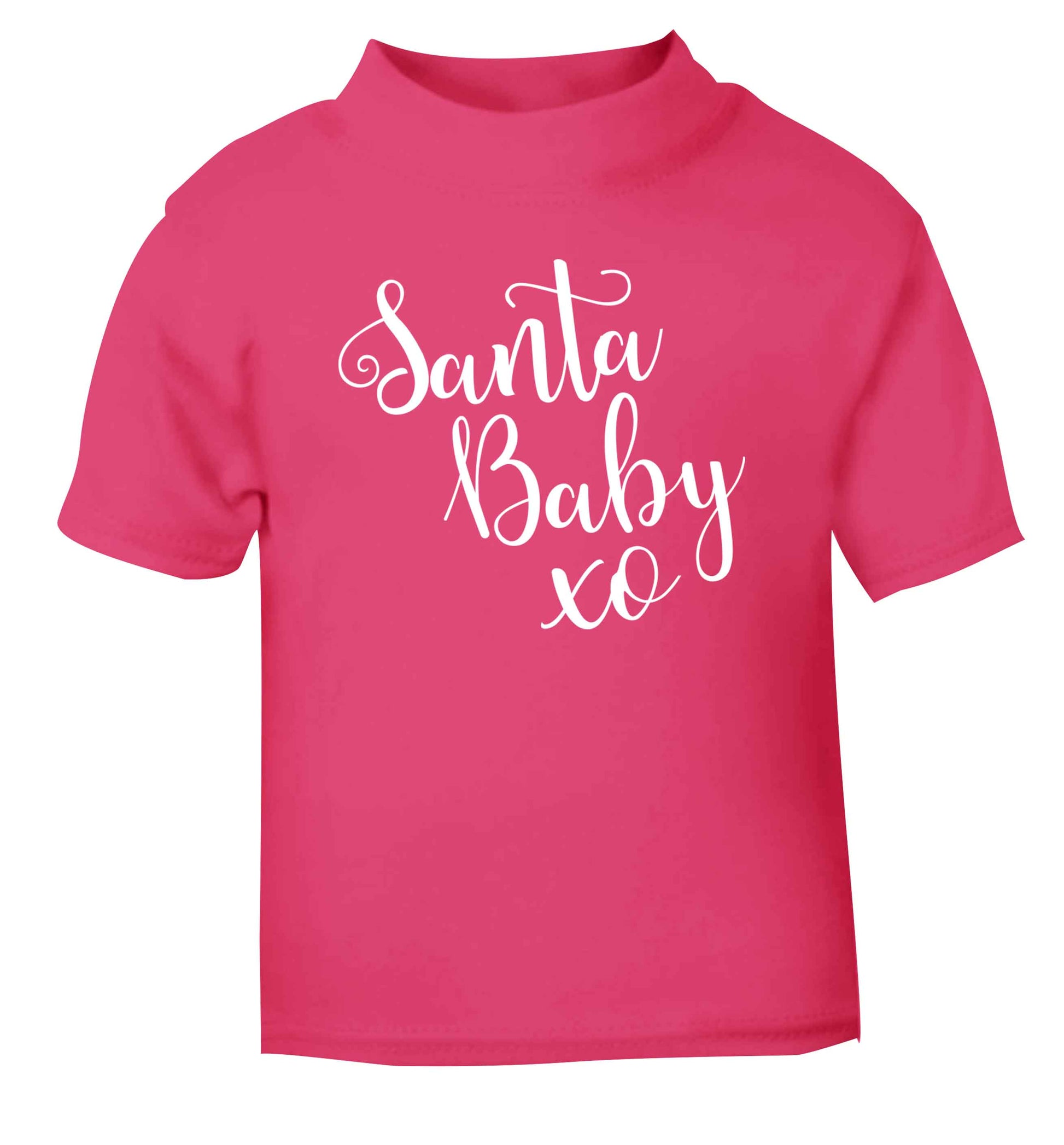 Santa baby pink Baby Toddler Tshirt 2 Years