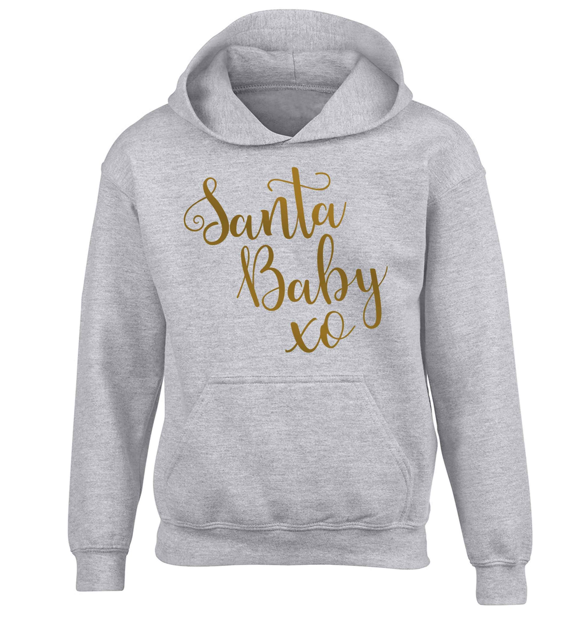 Santa baby children's grey hoodie 12-13 Years