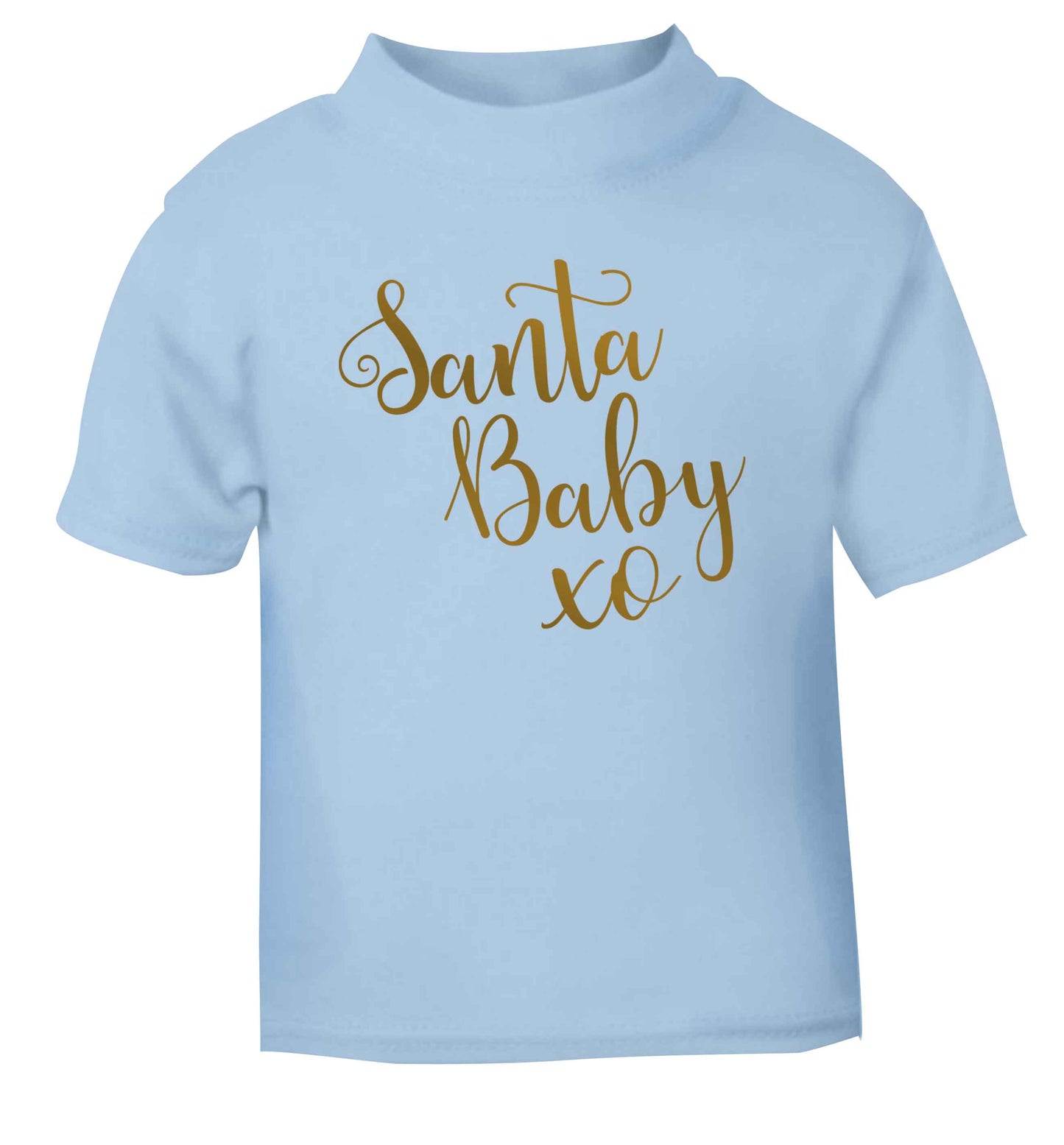 Santa baby light blue Baby Toddler Tshirt 2 Years