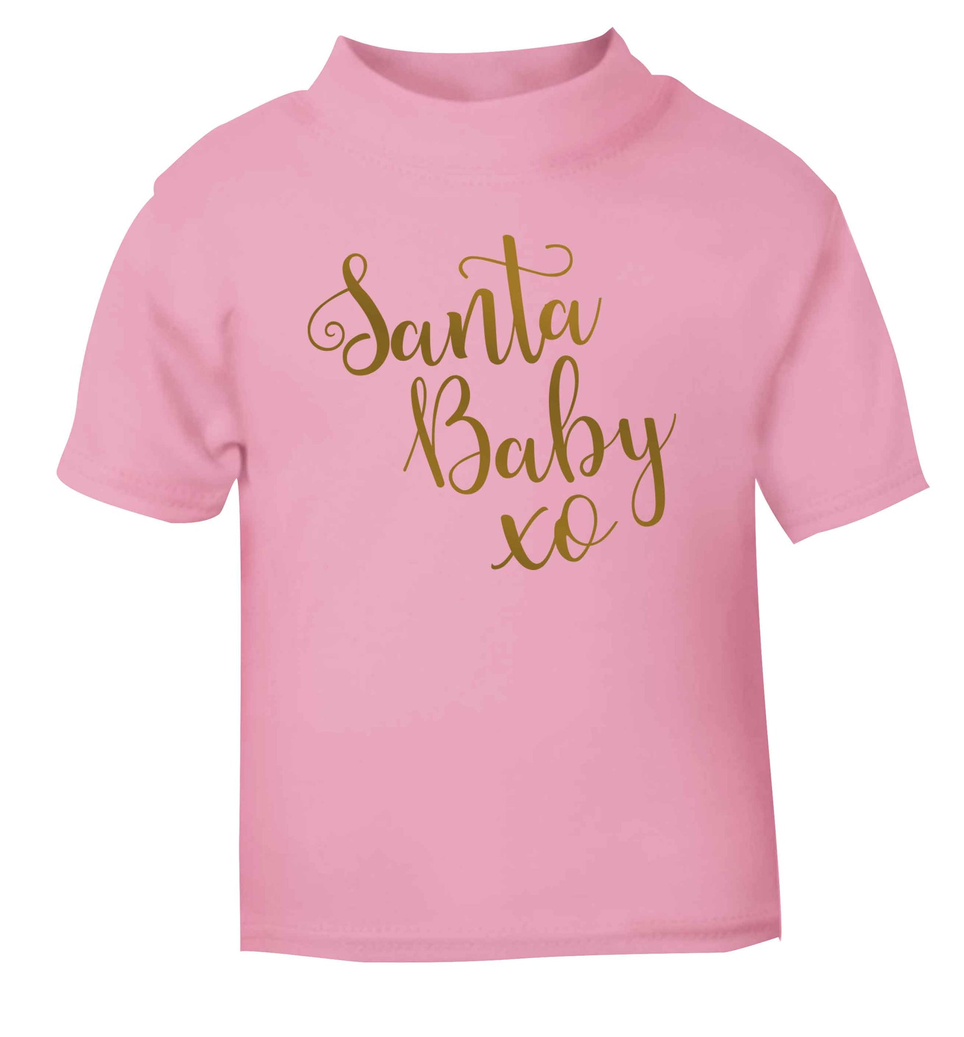 Santa baby light pink Baby Toddler Tshirt 2 Years