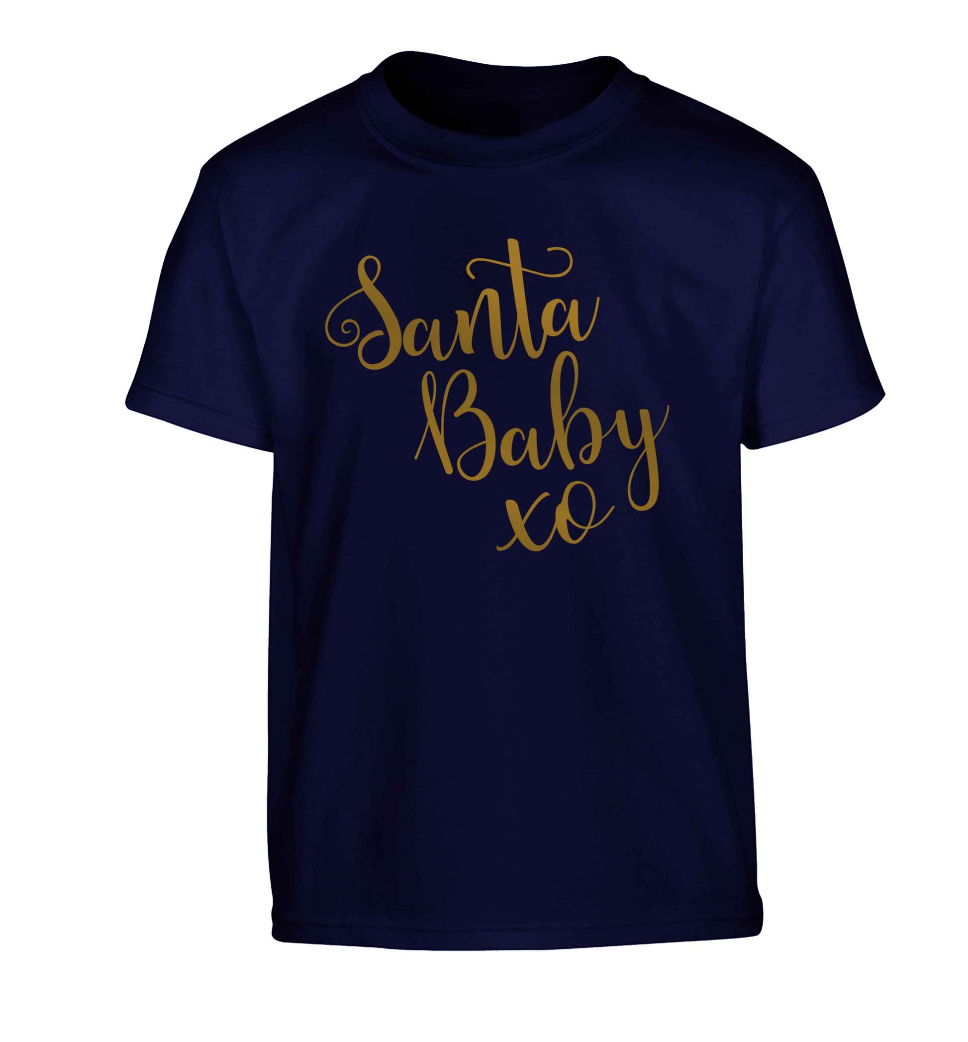 Santa baby Children's navy Tshirt 12-13 Years