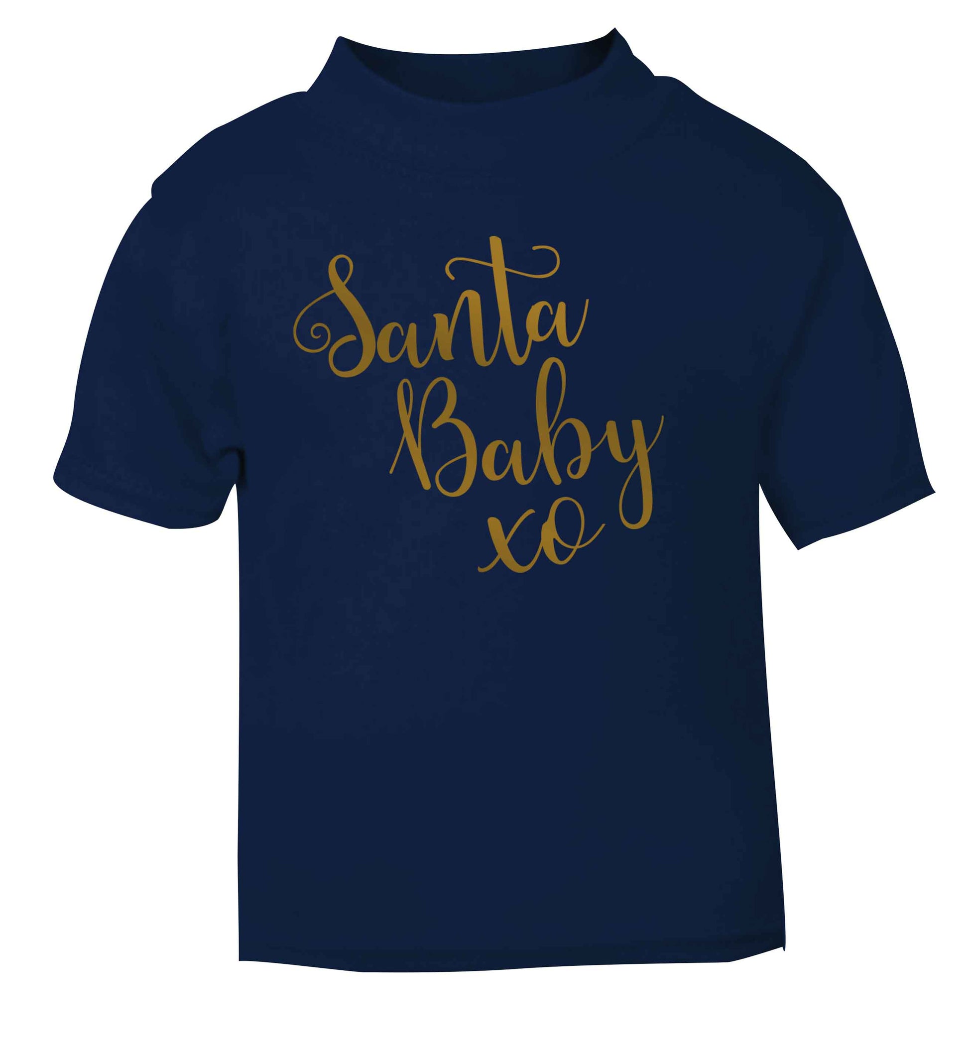 Santa baby navy Baby Toddler Tshirt 2 Years