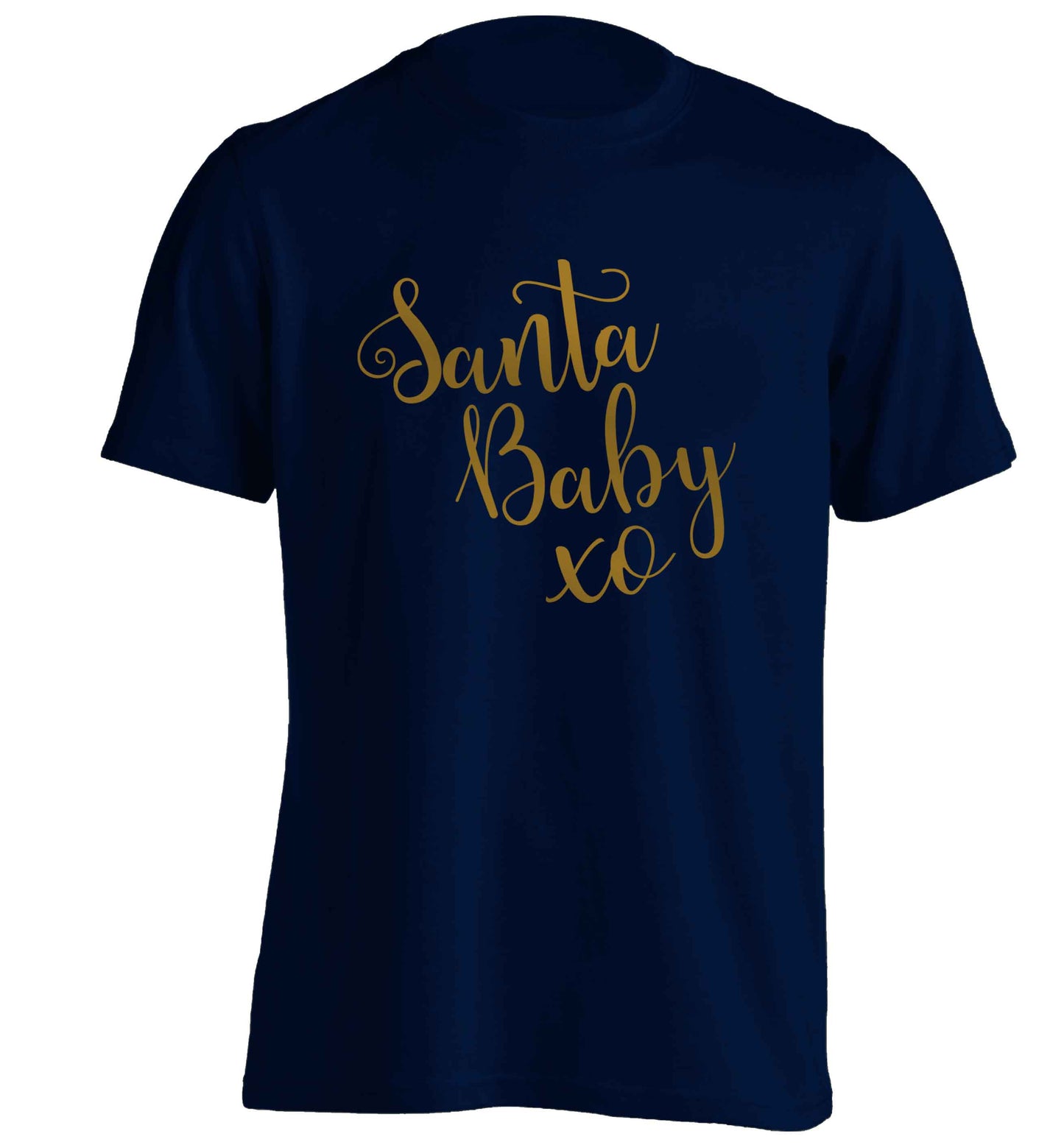 Santa baby adults unisex navy Tshirt 2XL